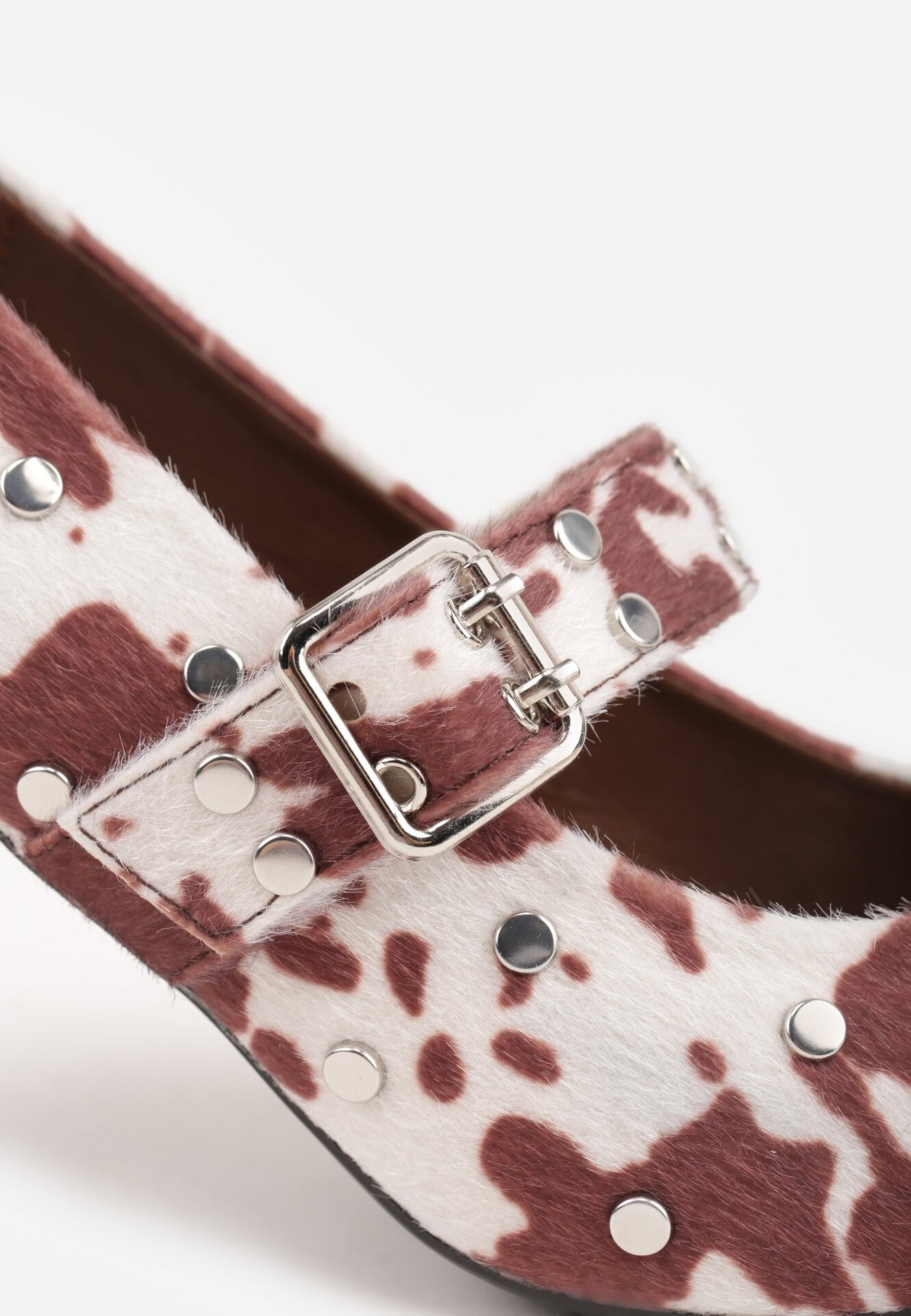 Pantofi cu toc Negru cu alb