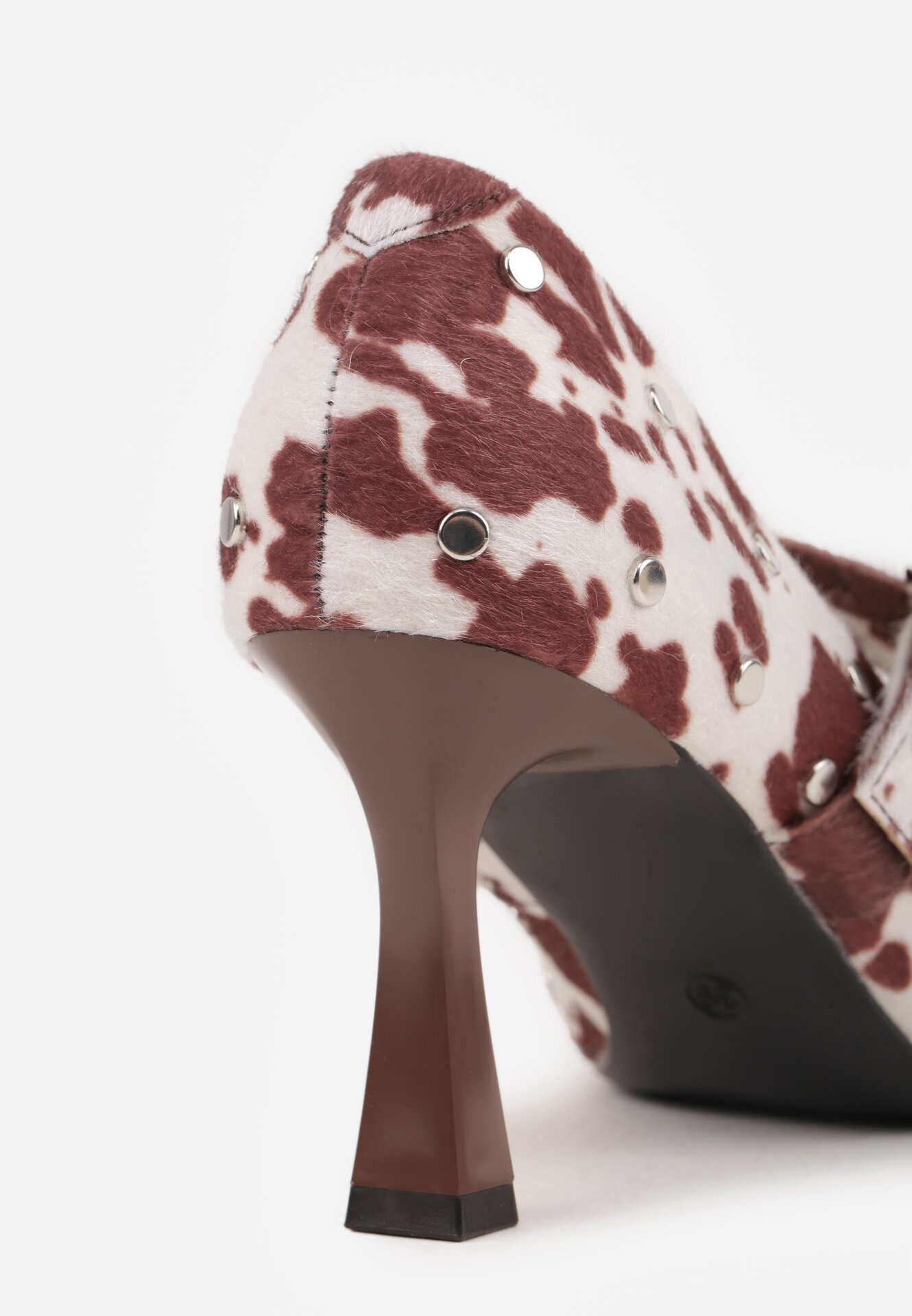 Pantofi cu toc Negru cu alb