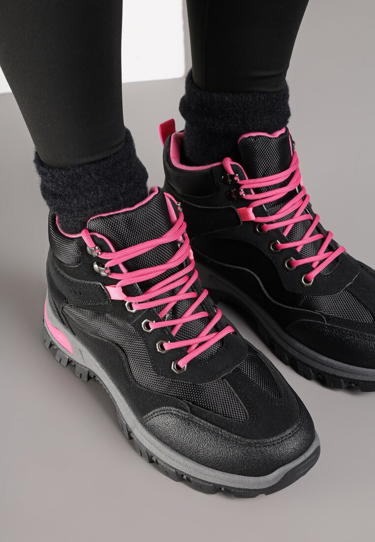 Bocanci Negru cu fucsia