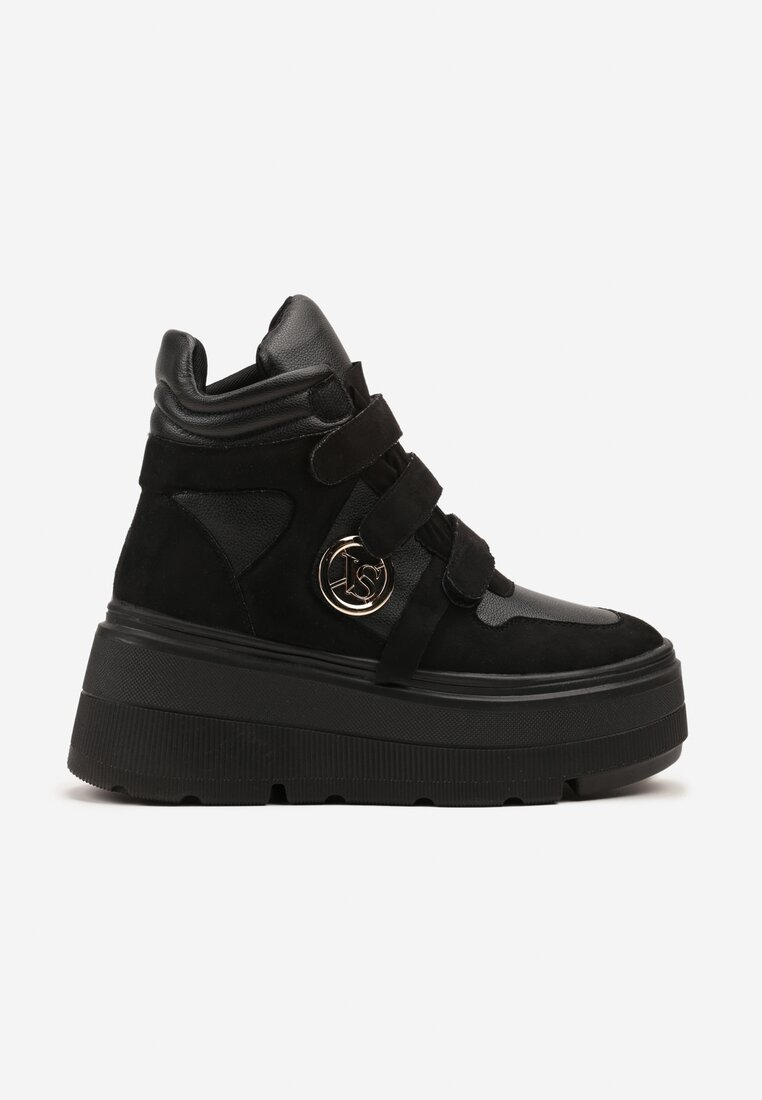 Czarne Botki Vices w Stylu Sneakersów na Platformie Afirriva