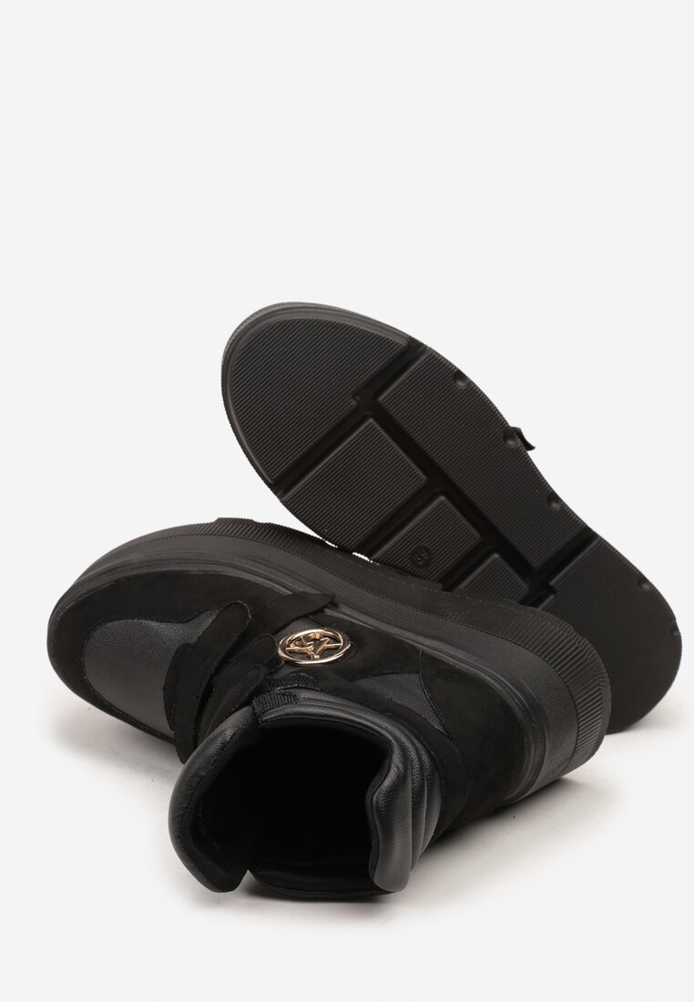 Czarne Botki Vices w Stylu Sneakersów na Platformie Afirriva