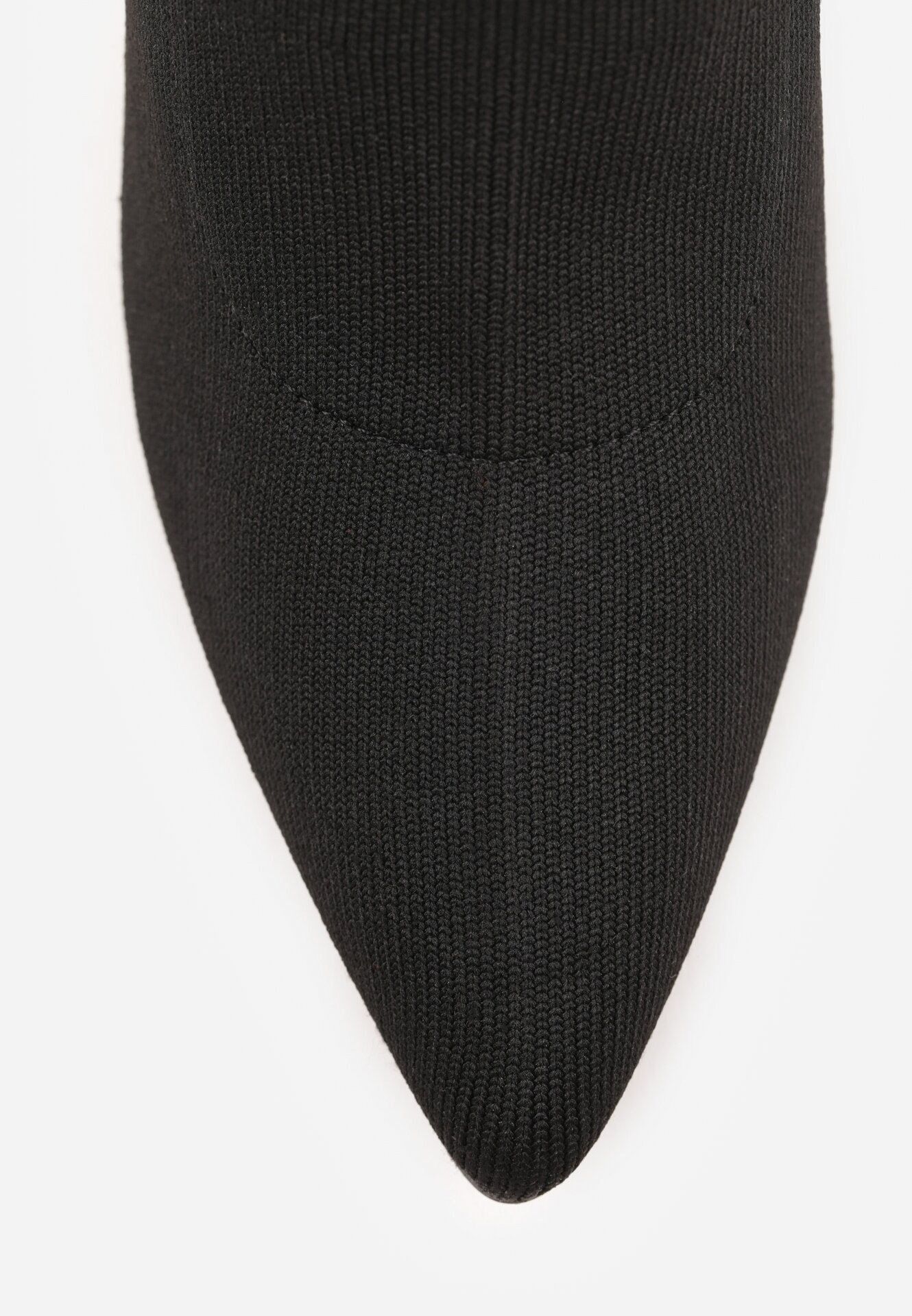 Czarne Skarpetkowe Botki Vices na Ozdobnej Szpilce ze Szpiczastym Noskiem Temire