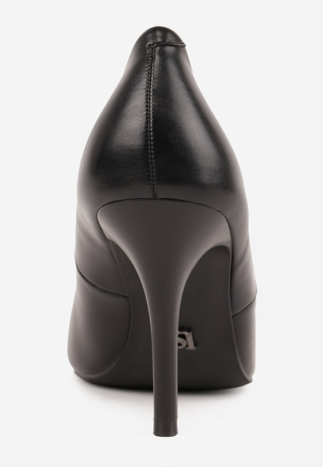 Czarne Szpilki Vices ze Skórzaną Wkładką Amixie