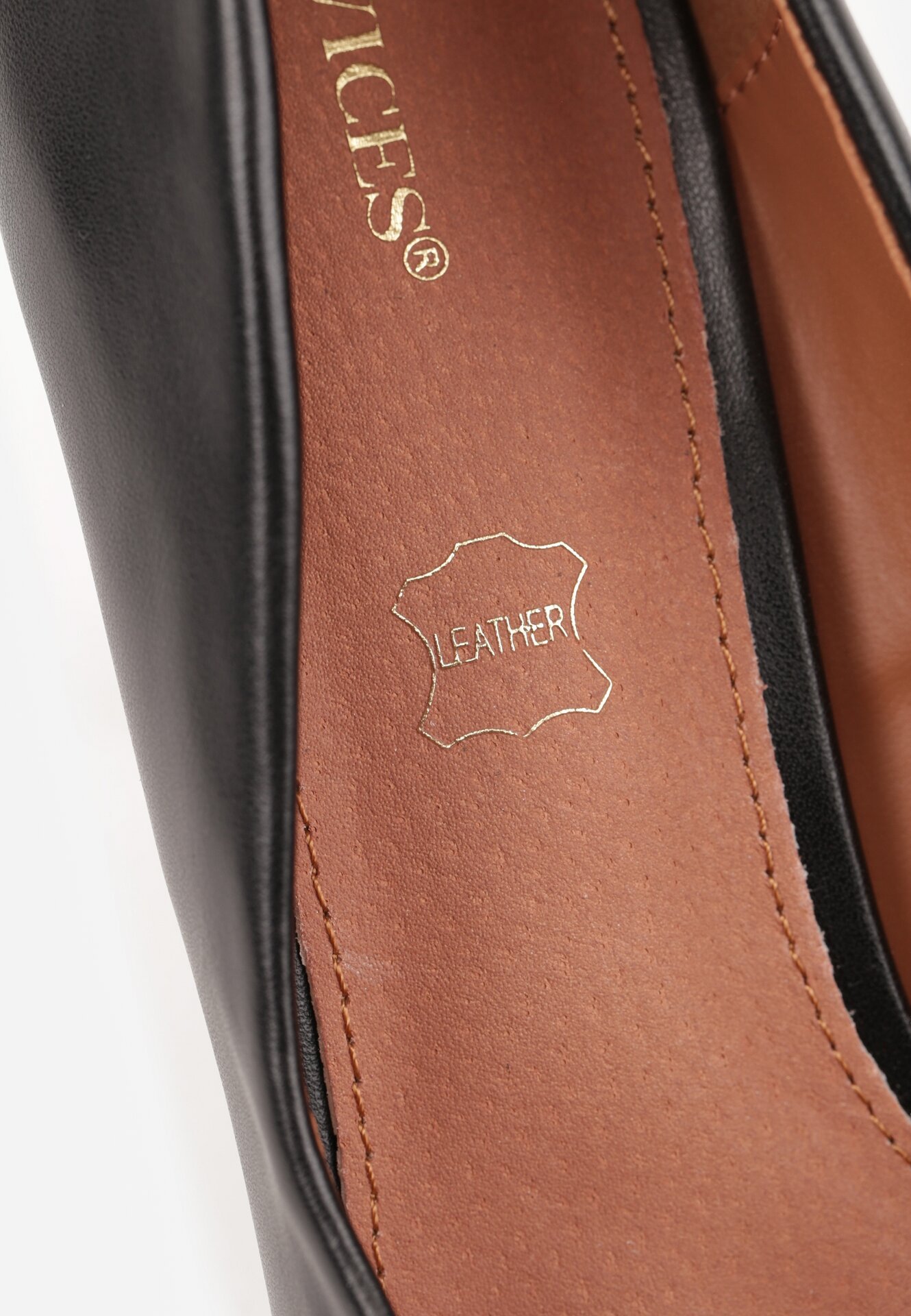 Czarne Klasyczne Szpilki Vices ze Skórzaną Wkładką Fridde