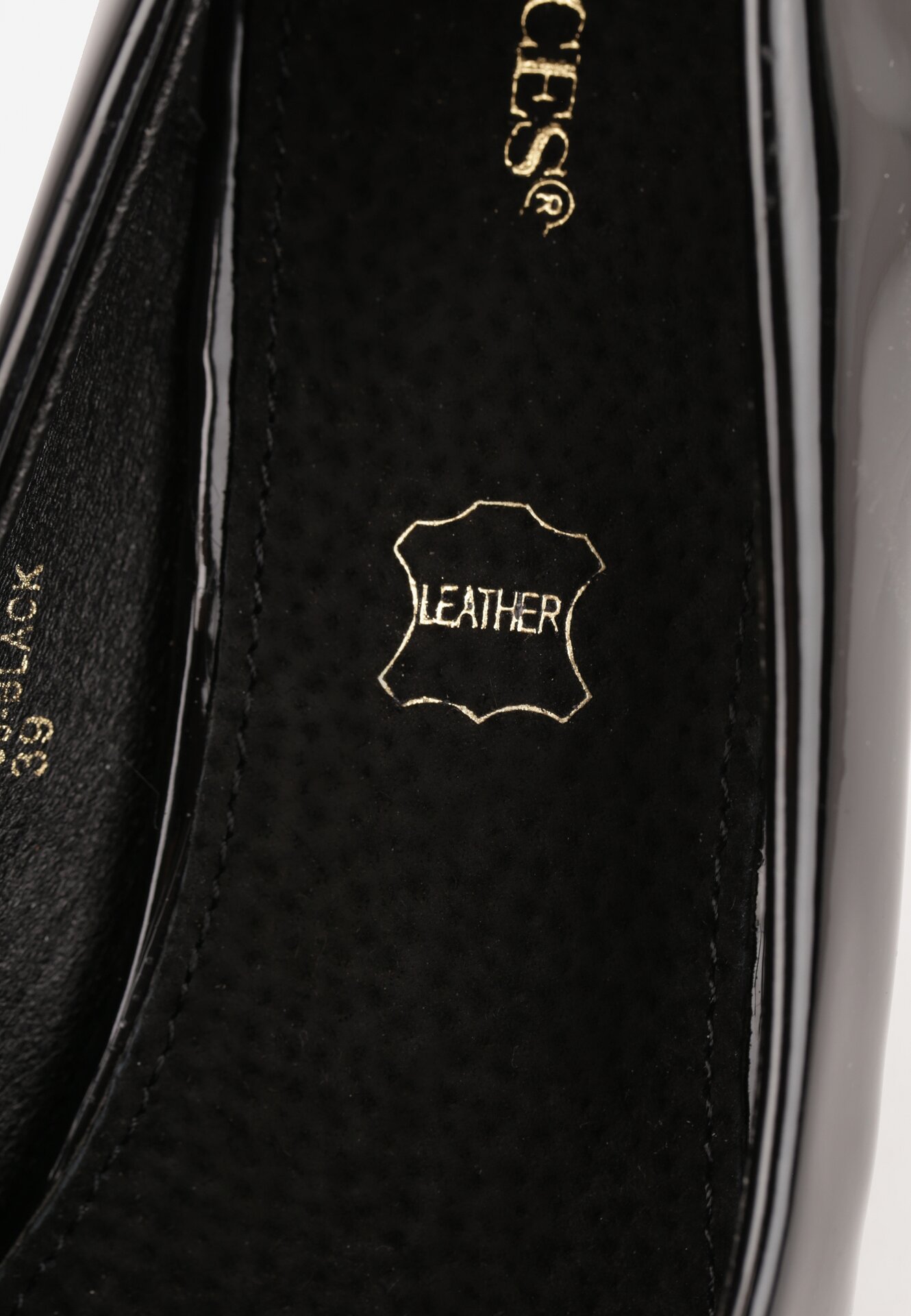 Czarne Lakierowane Szpilki Vices z Wkładką ze Skóry Naturalnej i Cyrkoniami Cendrie