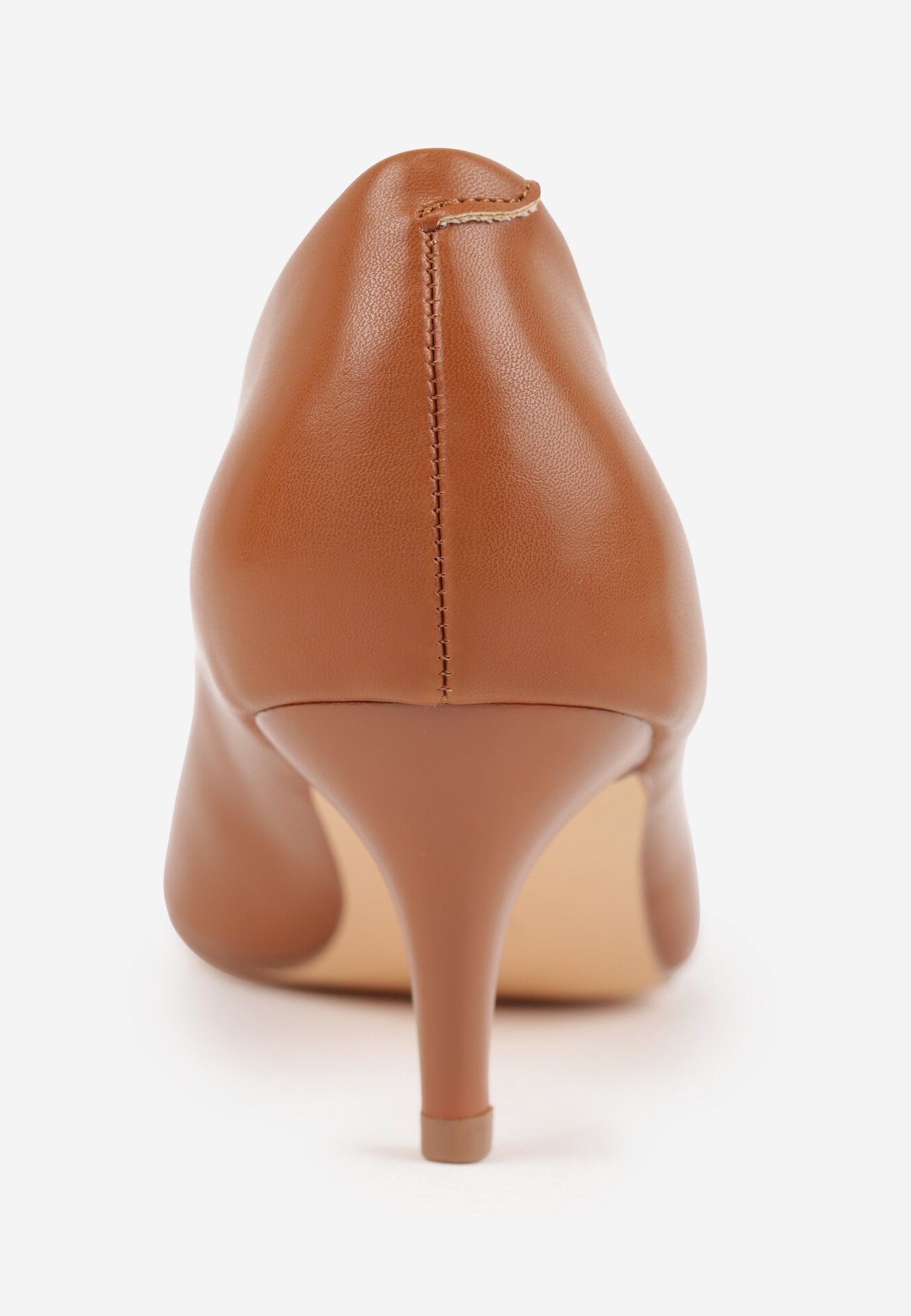 Brązowe Czółenka Vices na Kaczuszce z Wkładką ze Skóry Naturalnej Amorrise