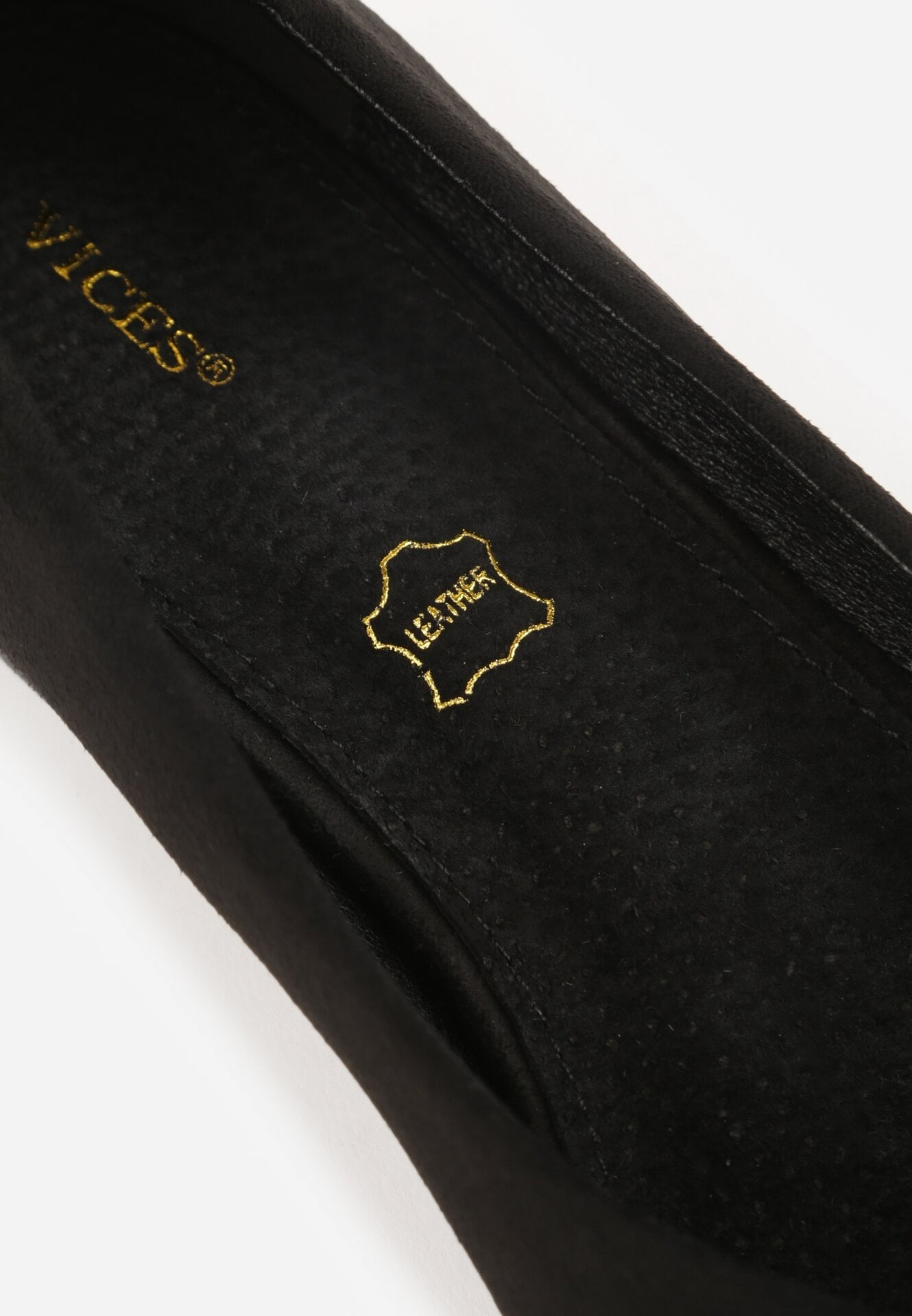 Czarne Czółenka Balerinki Vices ze Szpiczastym Noskiem i Skórzaną Wkładką Falavesa