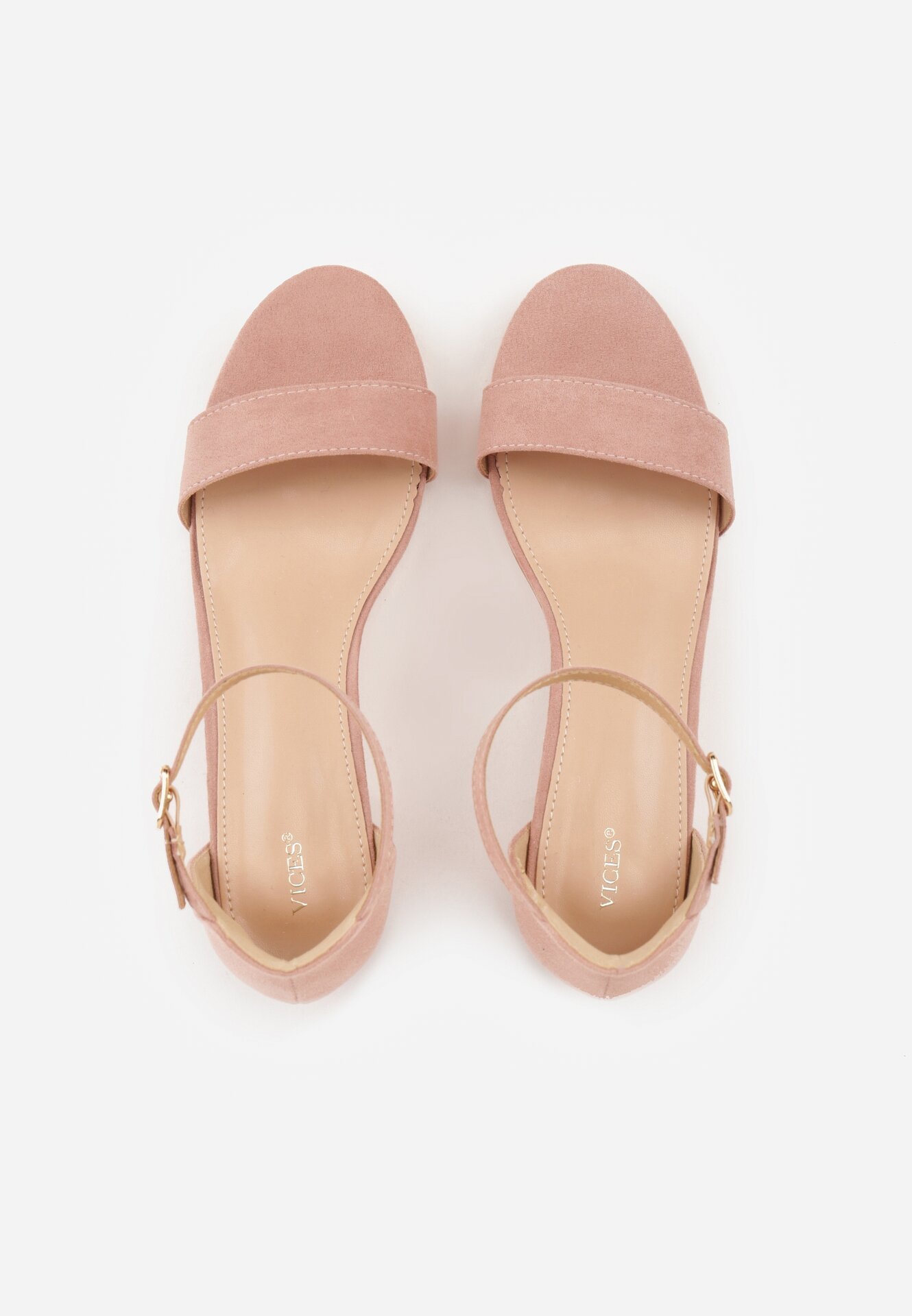 Jasnoróżowe Sandały Vices na Obcasie w Klasycznym Stylu Jelhiris