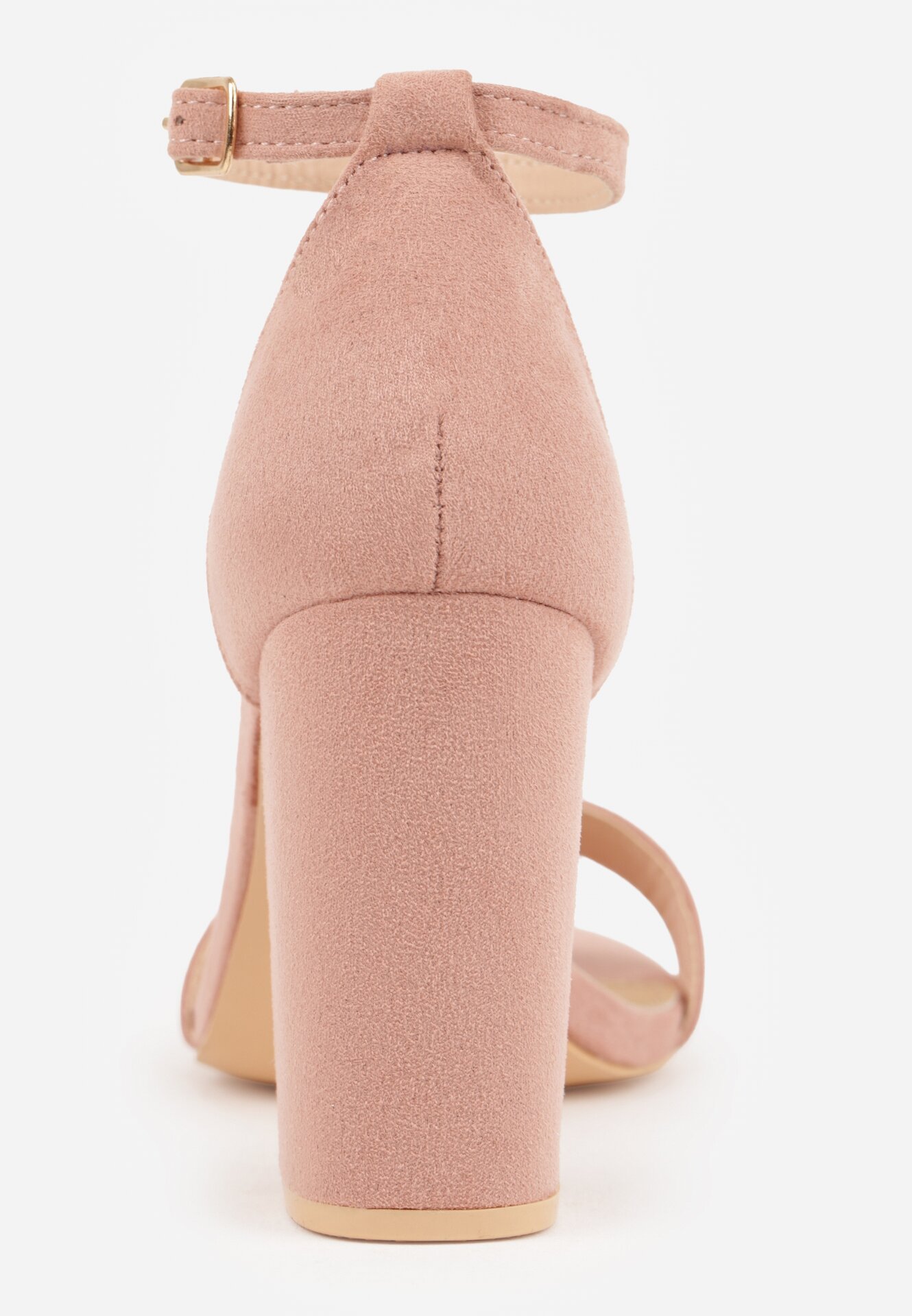 Jasnoróżowe Sandały Vices na Obcasie ze Skórzaną Wkładką Lishiria