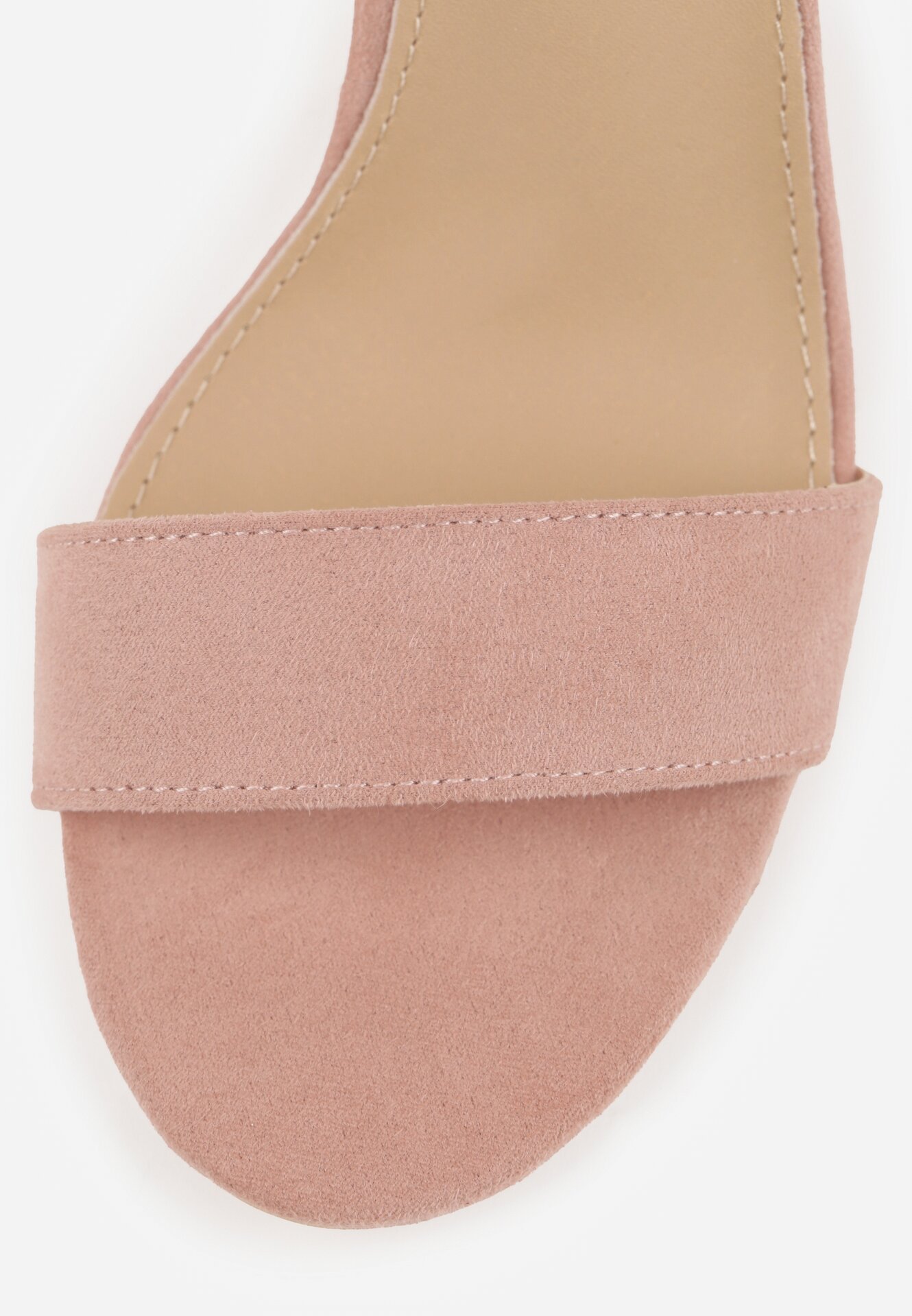 Jasnoróżowe Sandały Vices na Obcasie ze Skórzaną Wkładką Lishiria