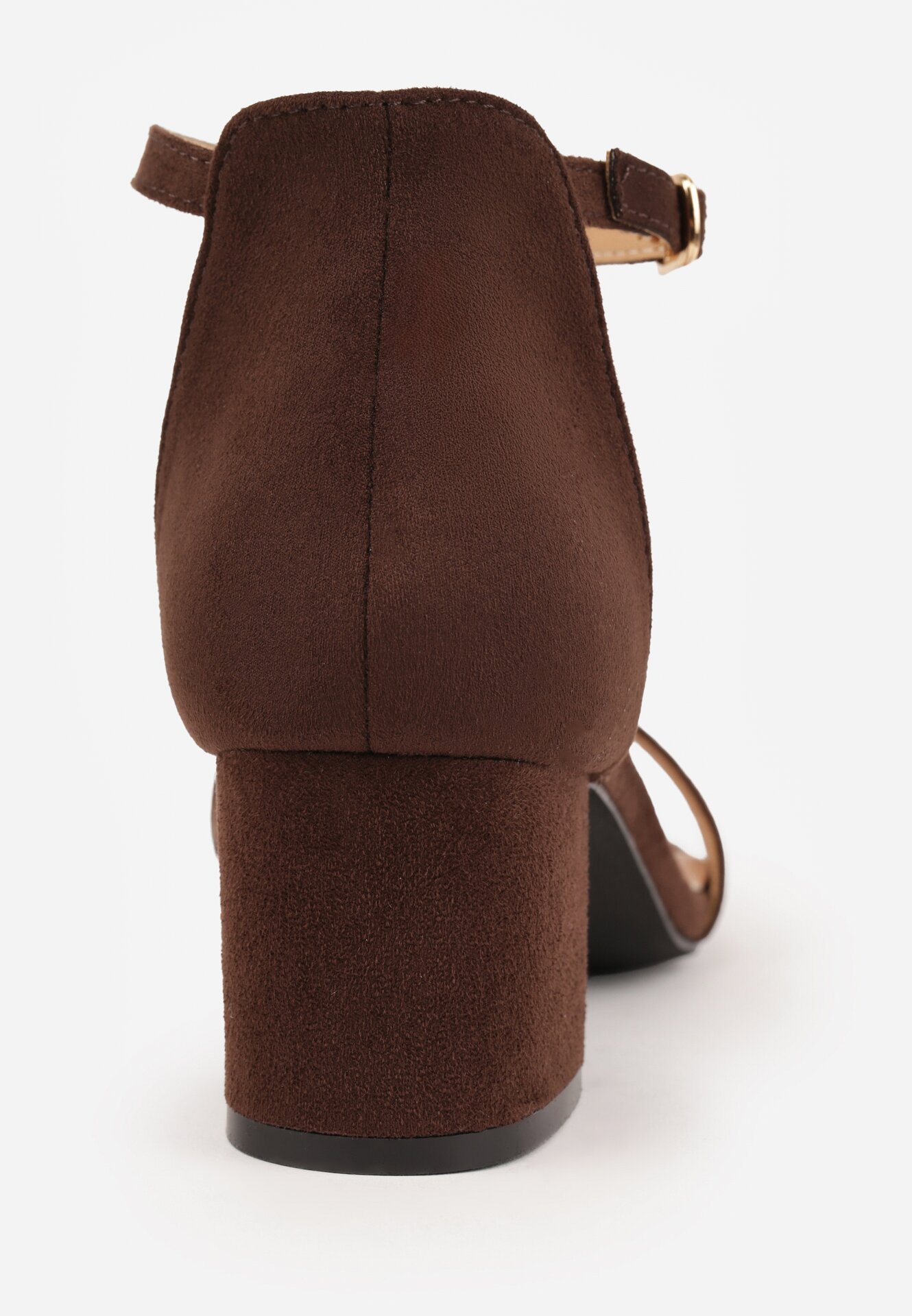 Ciemnobrązowe Sandały Vices na Obcasie w Klasycznym Stylu Jelhiris