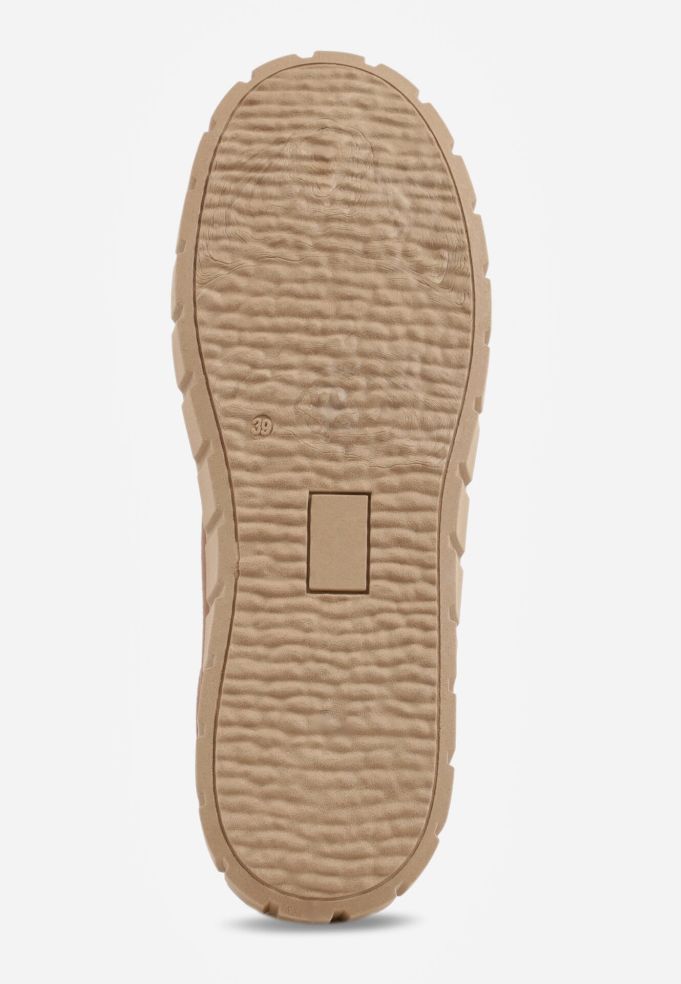 Jasnobrązowe Sneakersy Vices na Grubej Podeszwie z Geometryczną Aplikacją Leanae