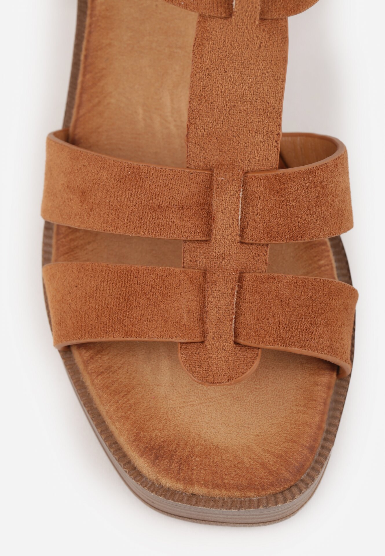 Brązowe Sandały VICES na Platformie i Obcasie z Dwoma Paskami Noemala