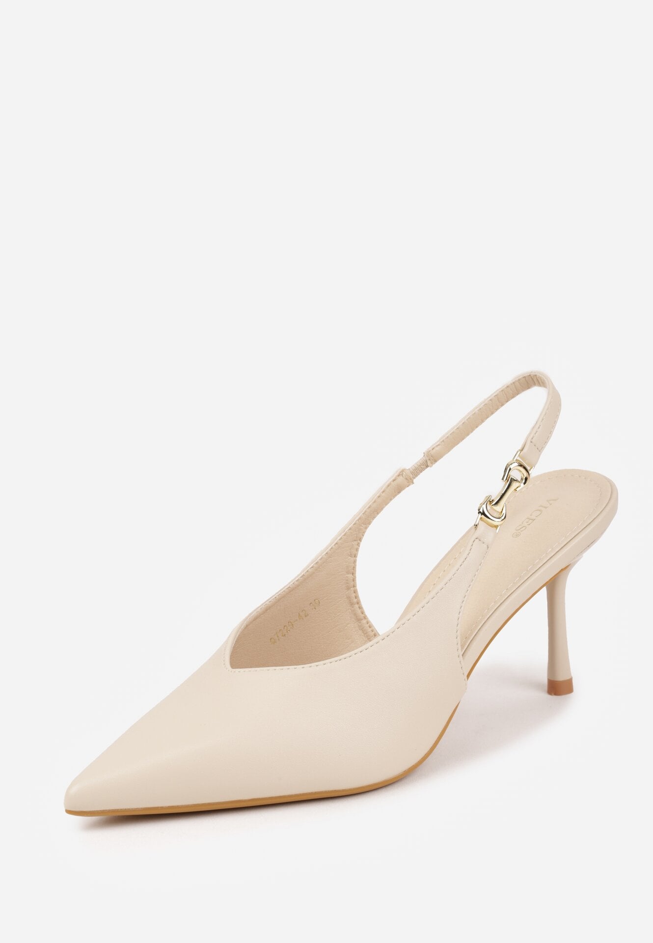 Pantofi stiletto Bej