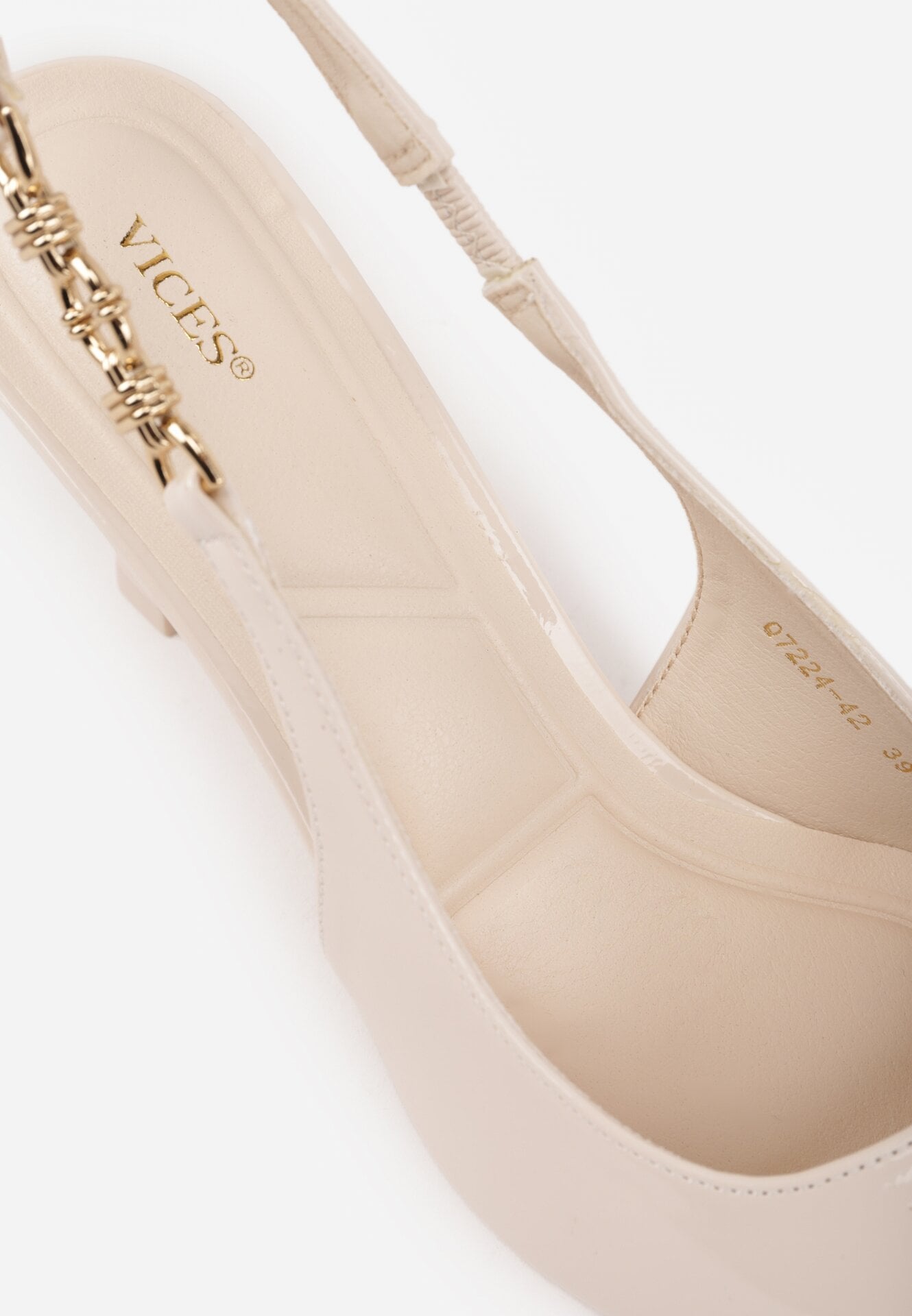 Pantofi stiletto Bej