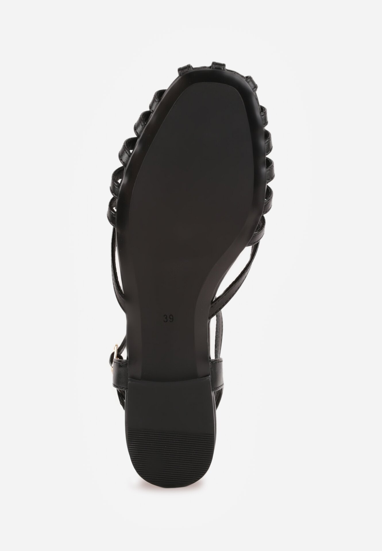 Czarne Sandały VICES z Geometrycznymi Paskami Abadia