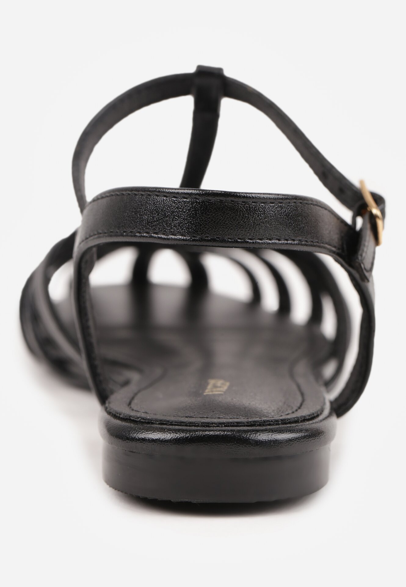 Czarne Sandały VICES z Geometrycznymi Paskami Abadia