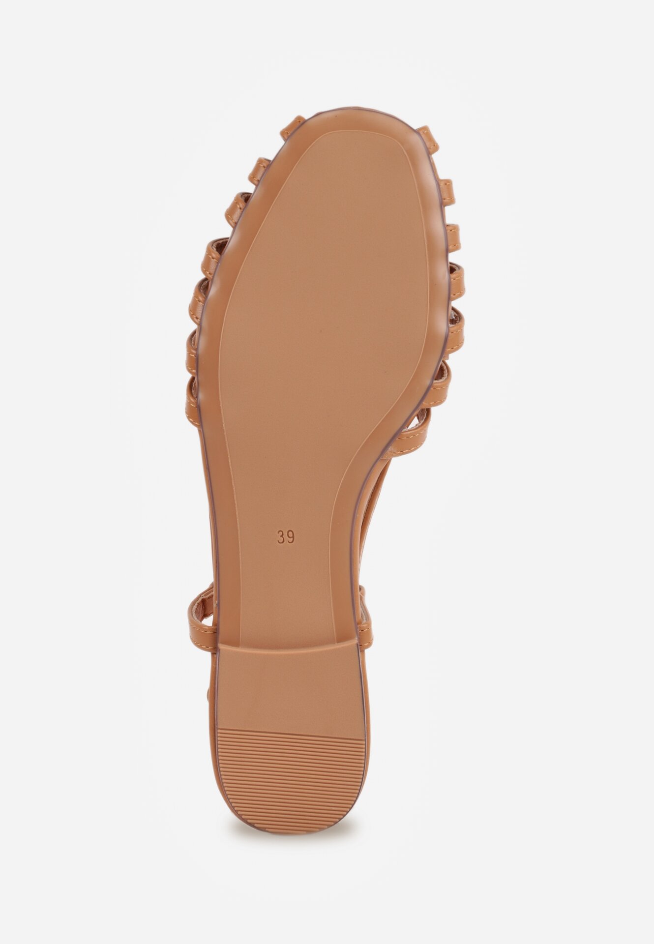 Brązowe Płaskie Sandały VICES z Cienkimi Paseczkami i Otwartym Noskiem Iphadora