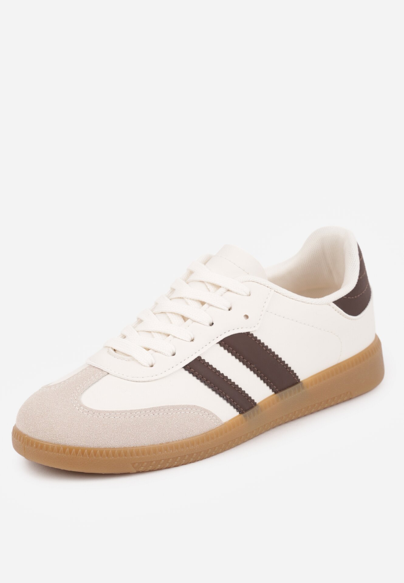 Beżowo-Brązowe Sneakersy VICES w Stylu Kultowych Tenisówek Azilina