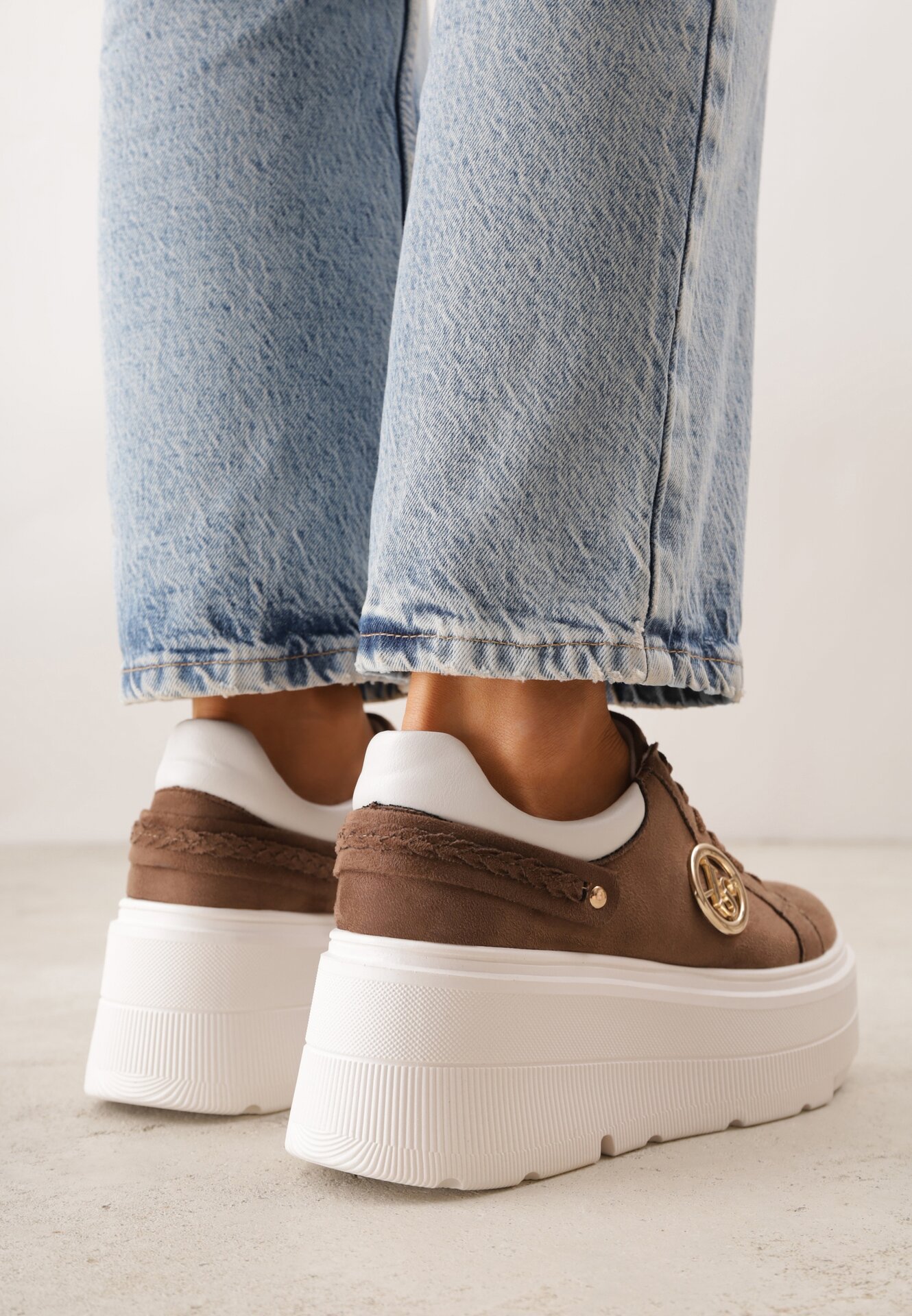 Sneakers Bej închis