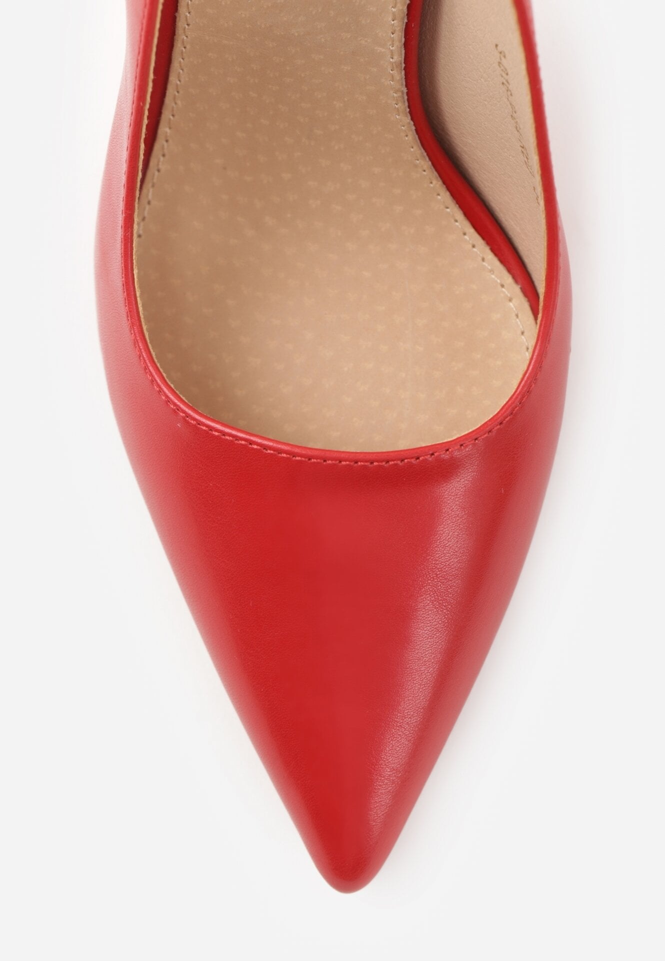 Czerwone Szpilki VICES z Odkrytą Piętą i Skórzaną Wkładką Kiladria