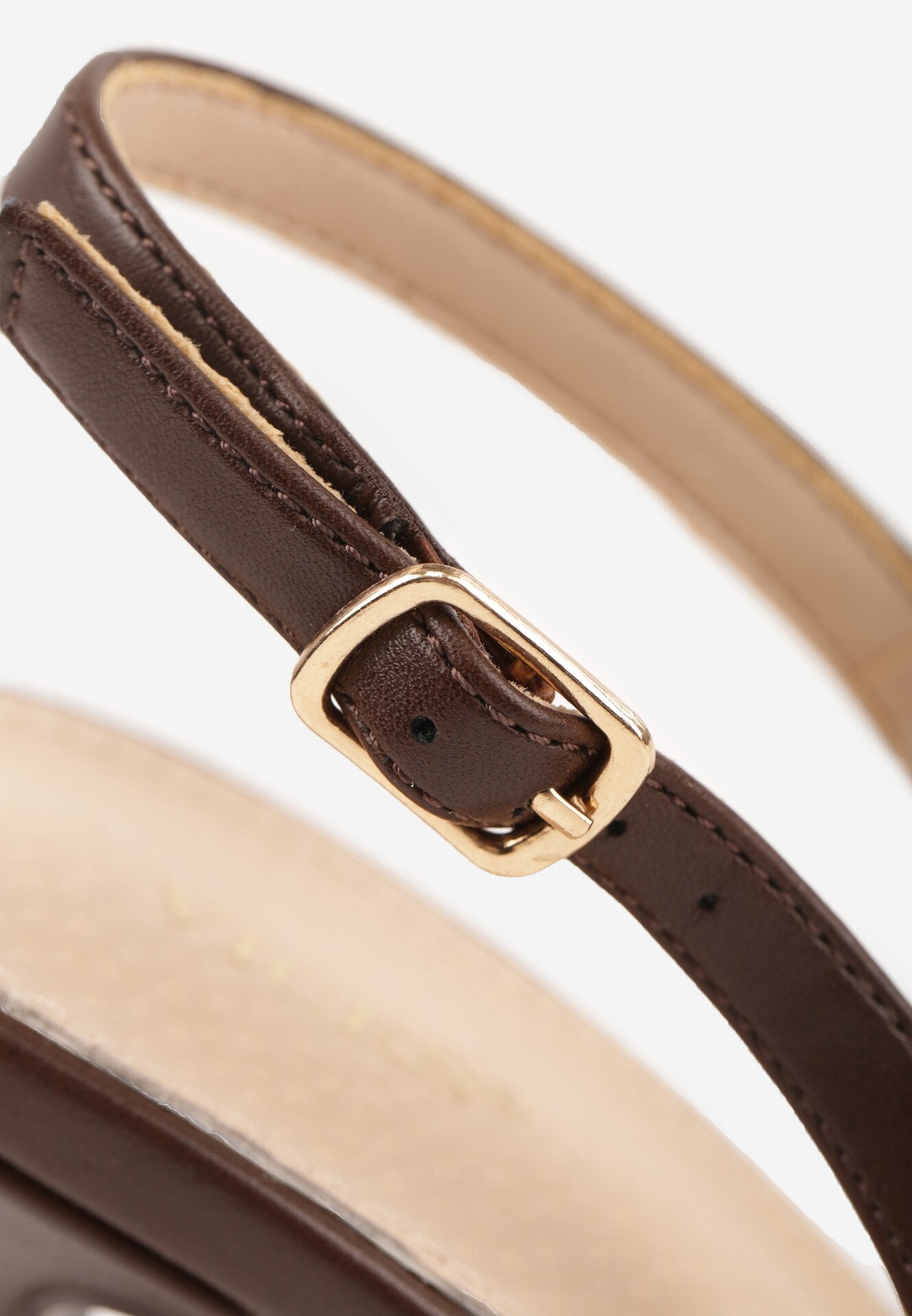 Brązowe Szpilki VICES z Odkrytą Piętą i Skórzaną Wkładką Kiladria