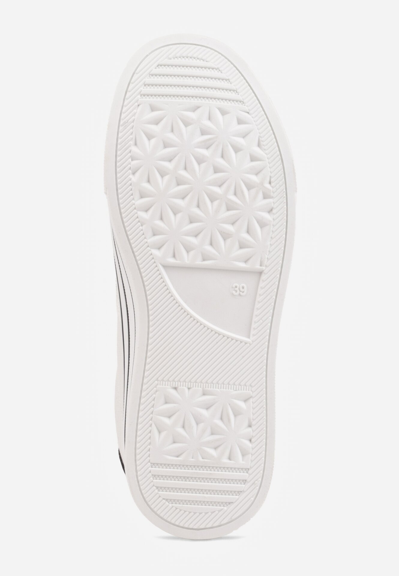 Biało-Czarne Klasyczne Trampki na Grubej Podeszwie Araenes