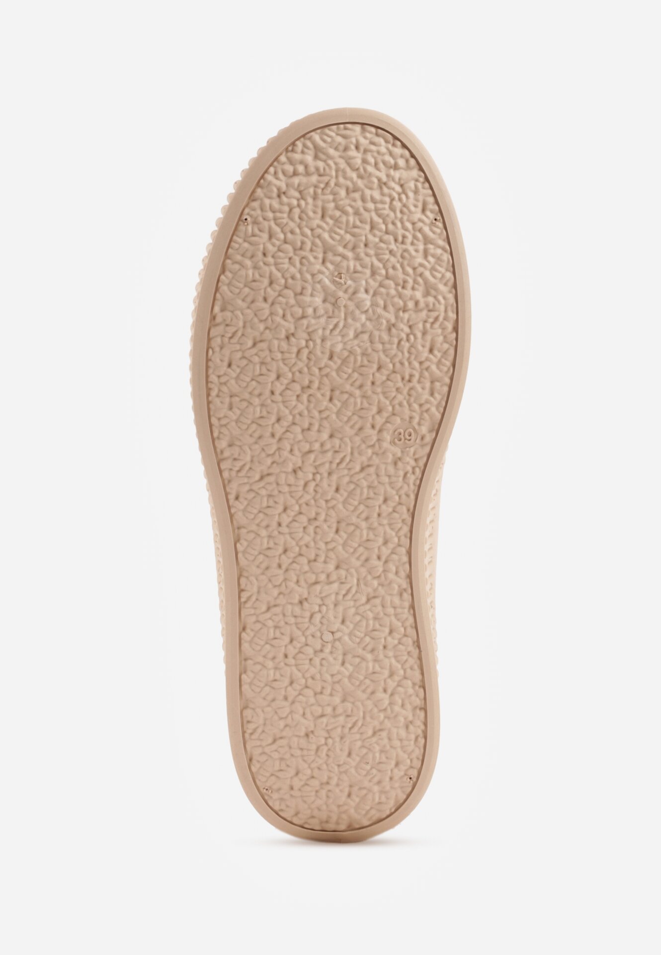 Beżowe Trampki z Imitacji Zamszu z Nieregularną Podeszwą ze Żłobieniami Naranatea