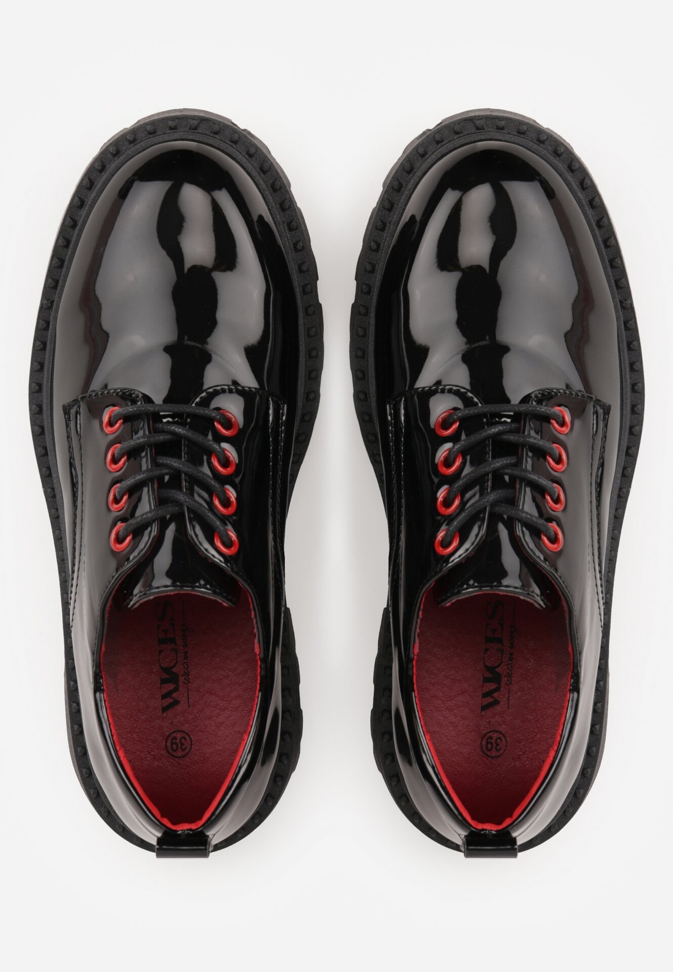 Pantofi casual Negru cu roșu