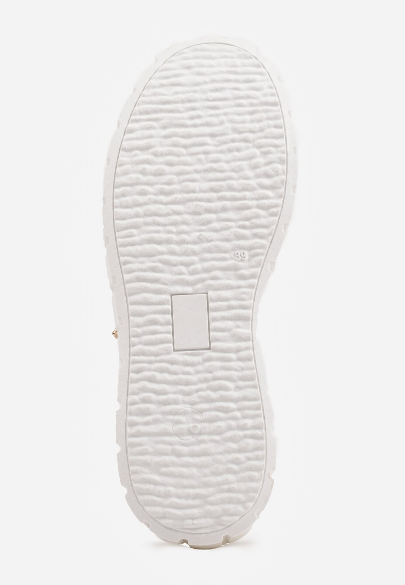 Białe Casualowe Sneakersy VICES na Grubej Podeszwie z Tłoczeniami Therelle