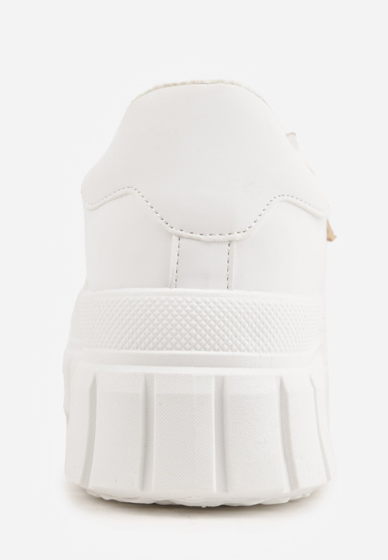 Białe Casualowe Sneakersy VICES na Grubej Podeszwie z Tłoczeniami Therelle