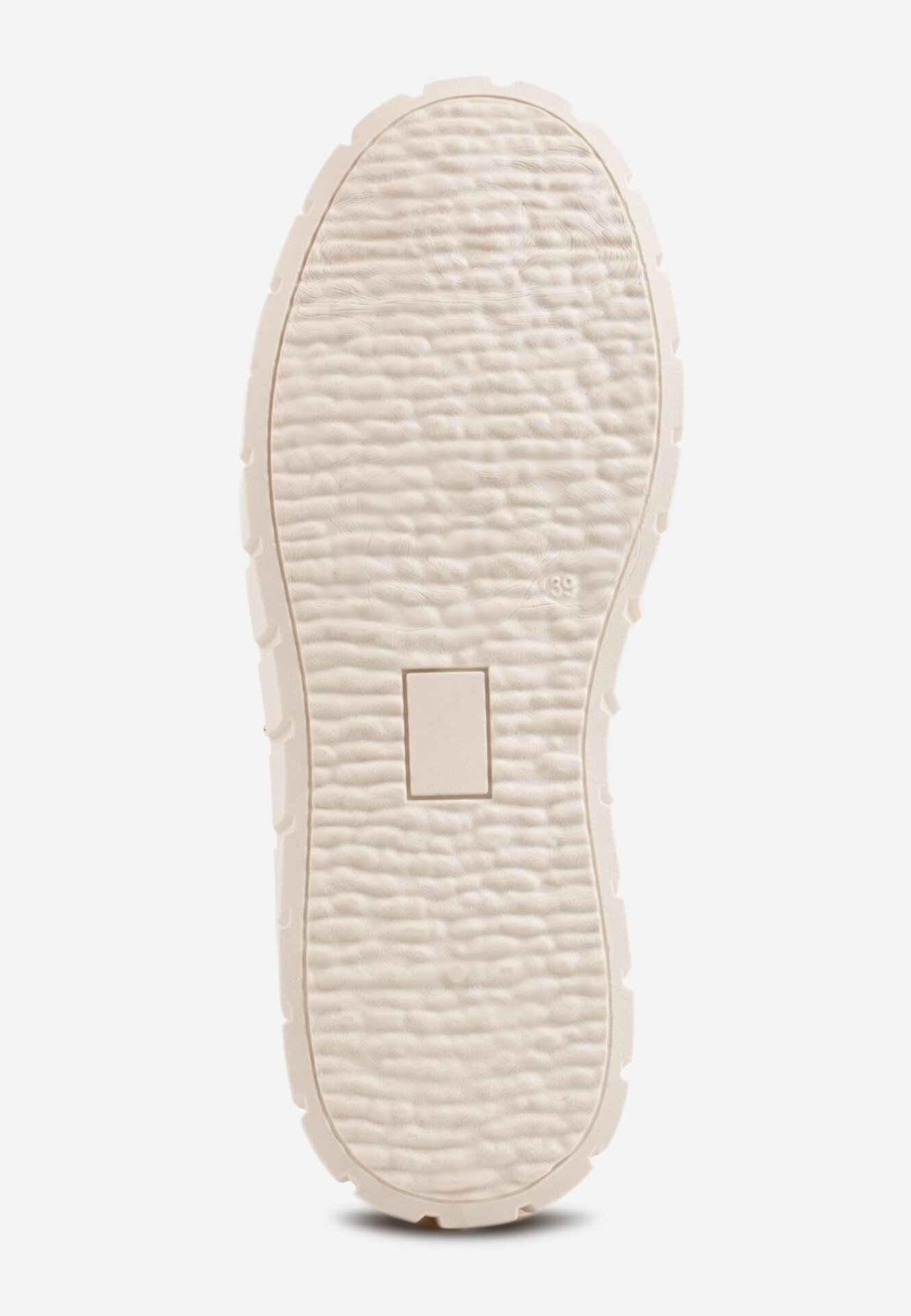 Beżowe Casualowe Sneakersy VICES na Grubej Podeszwie z Tłoczeniami Therelle