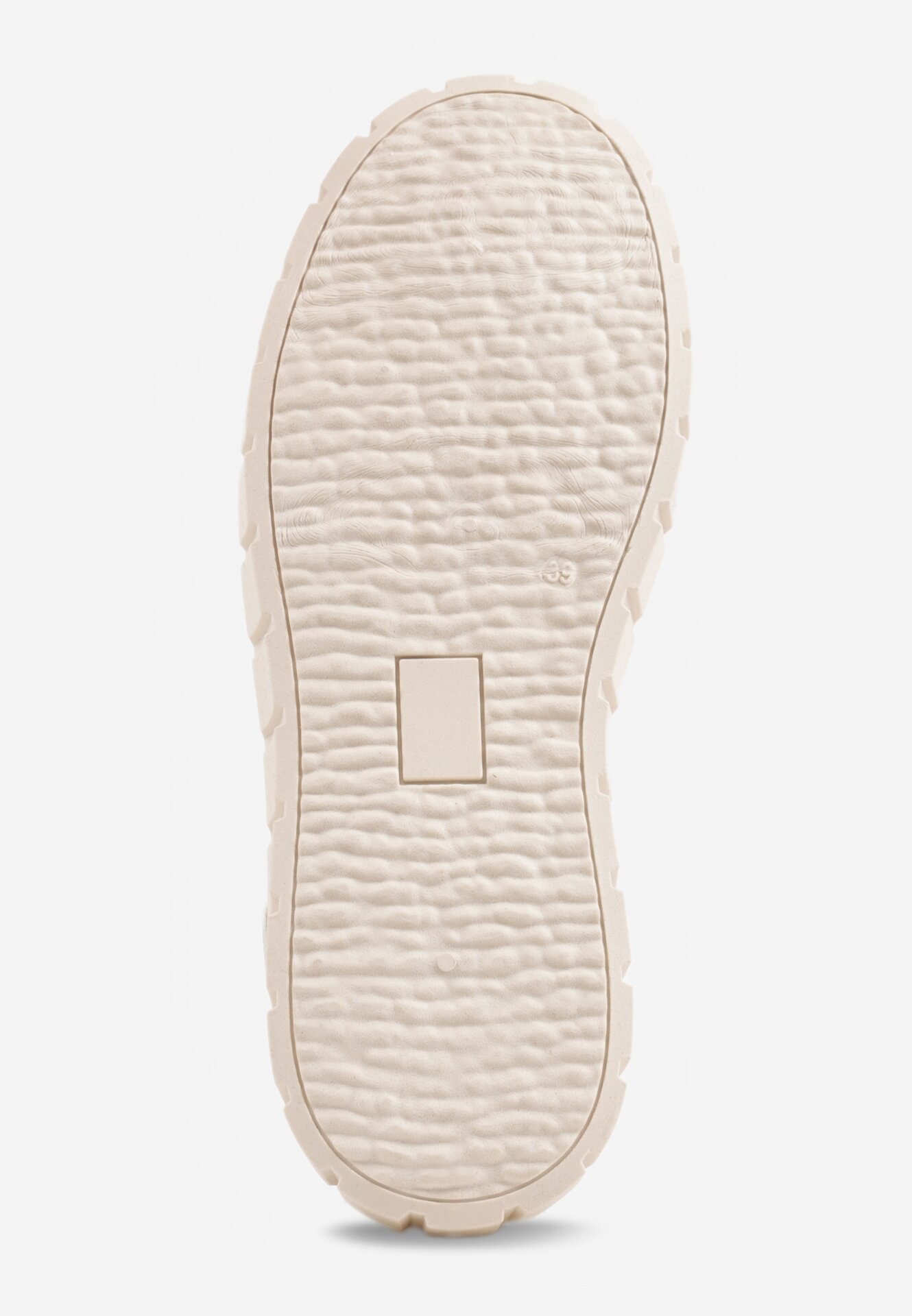 Beżowe Sneakersy VICES na Grubej Tłoczonej Podeszwie z Perforacją Diomerine