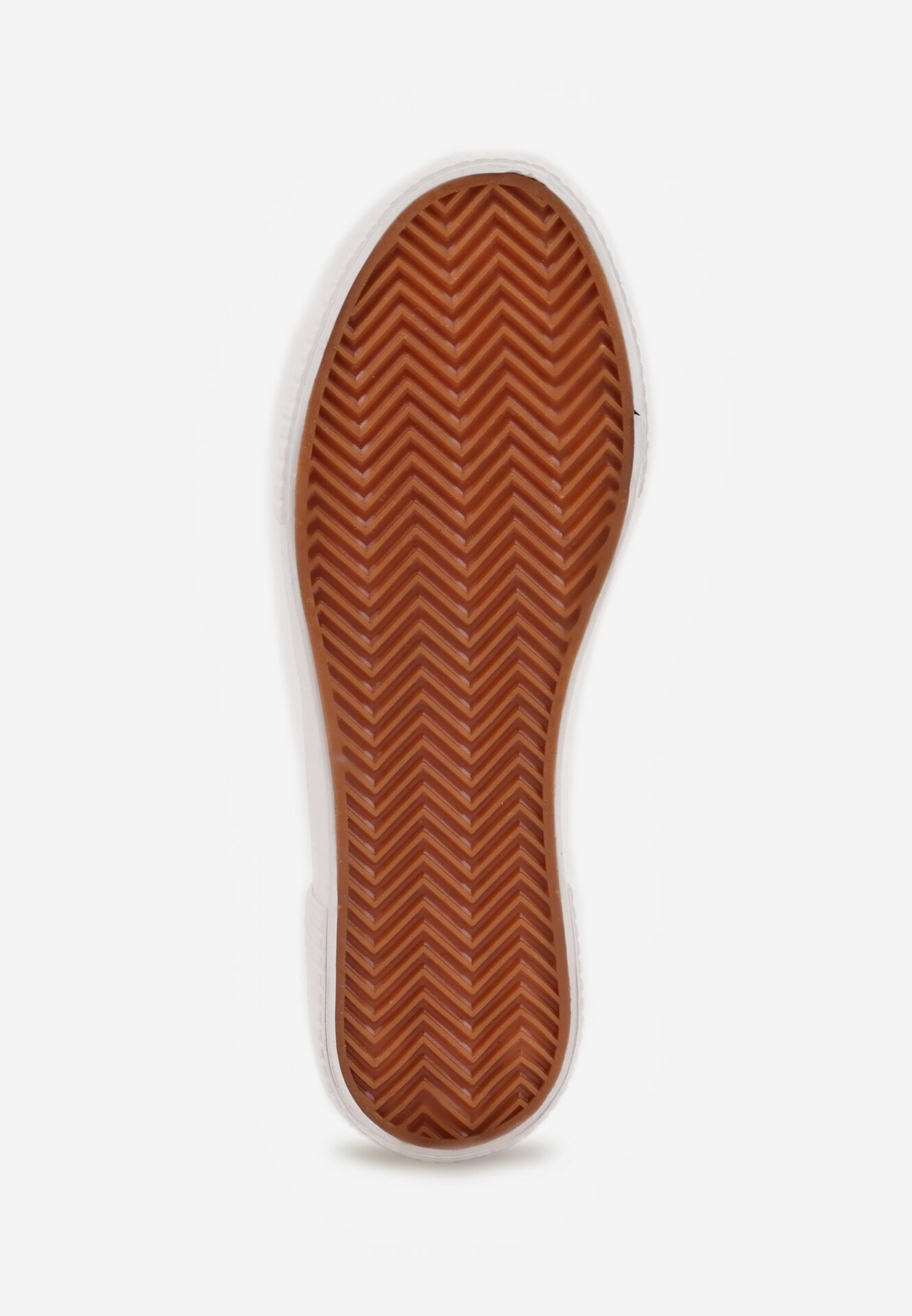 Białe Trampki VICES na Grubej Podeszwie z Tłoczeniami z Trójkątną Aplikacją Bolirea