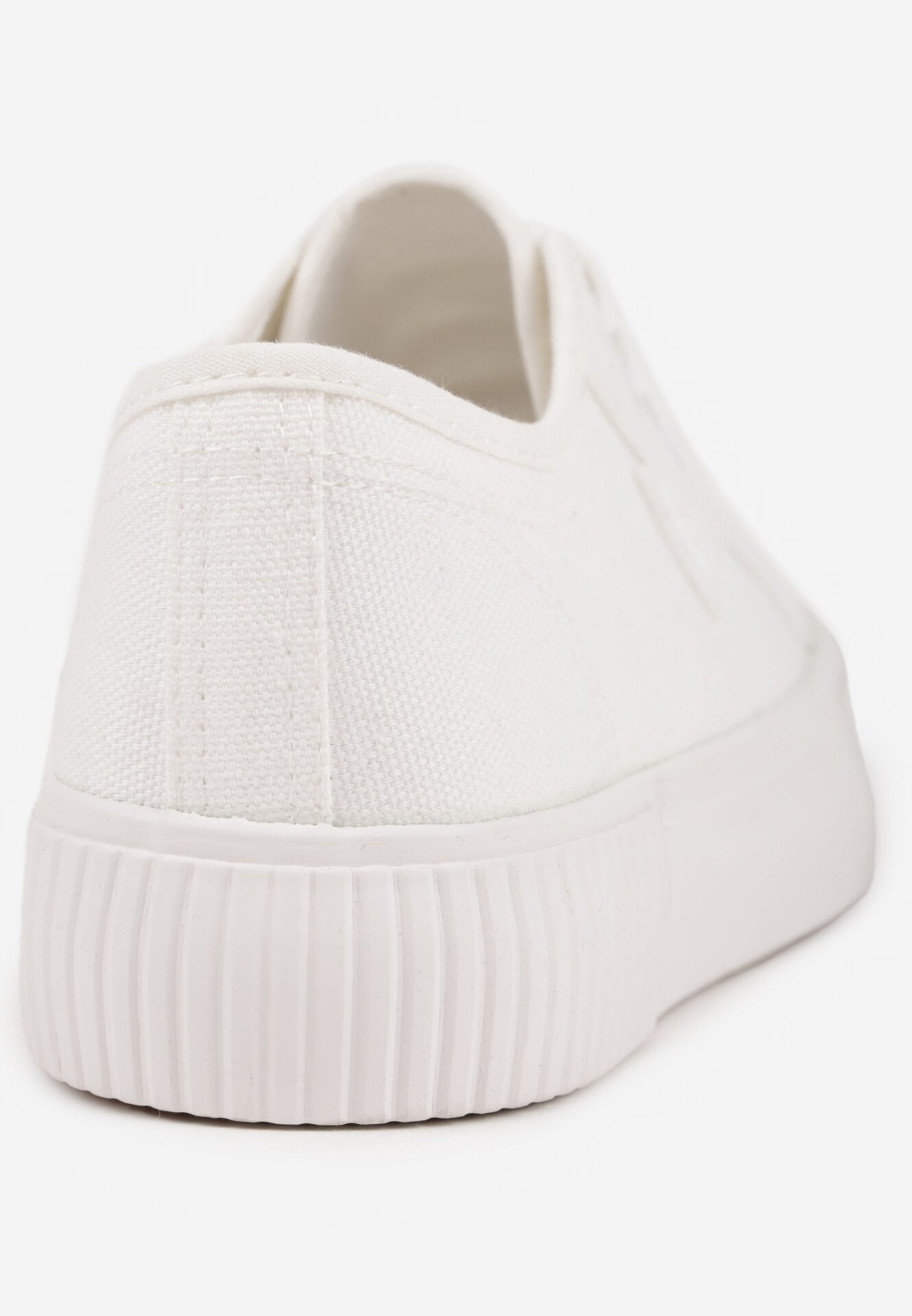 Białe Trampki VICES na Grubej Podeszwie z Tłoczeniami z Trójkątną Aplikacją Bolirea