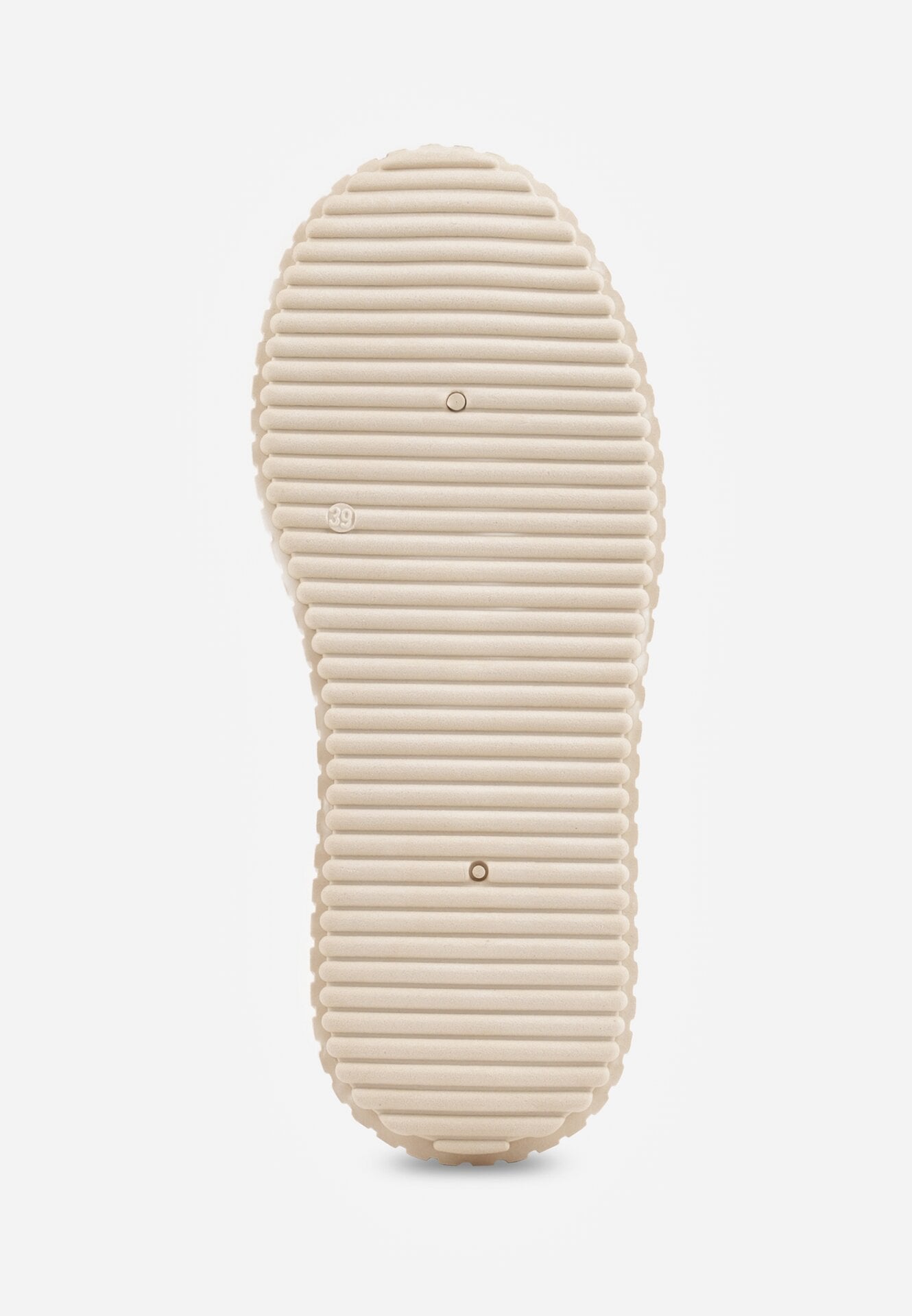 Beżowe Sneakersy VICES na Żłobionej Podeszwie Zdobione Elegancką Aplikacją Lunatea