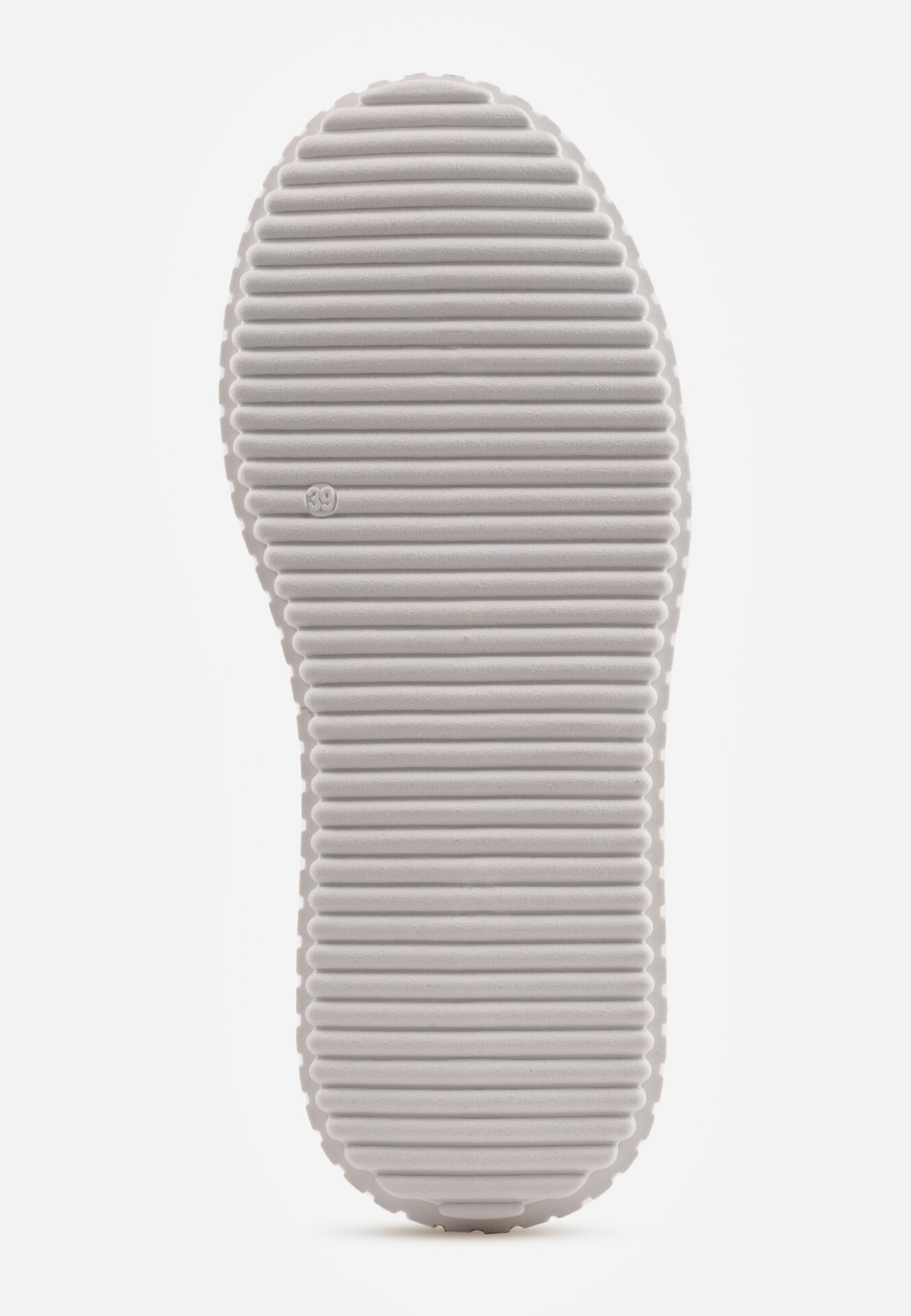 Białe Sneakersy VICES na Żłobionej Podeszwie Zdobione Elegancką Aplikacją Lunatea