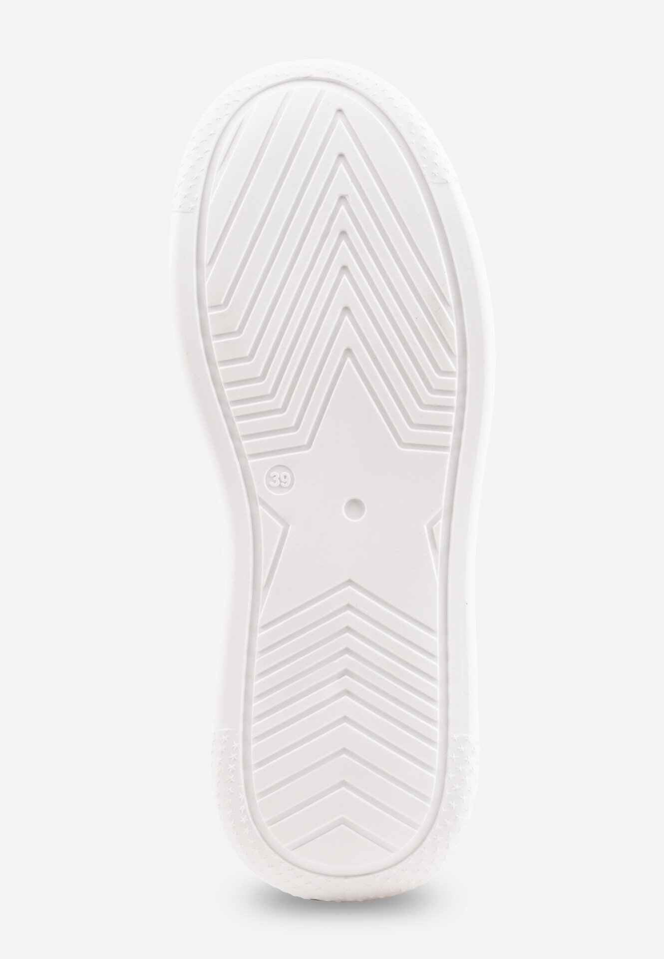 Białe Sneakersy VICES na Grubej Podeszwie z Bieżnikiem Zdobionej Gwiazdką Natevia