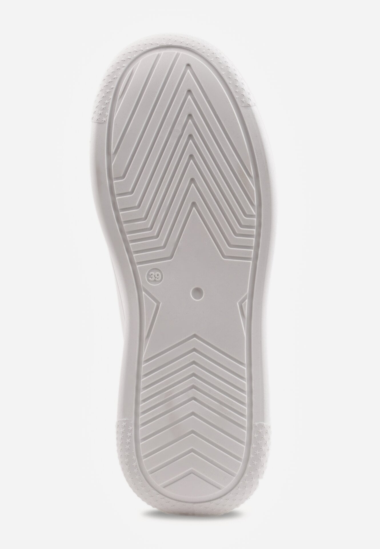 Białe Sneakersy VICES z Metaliczną Wstawką Perforacją i Gwiazdą Edanatia