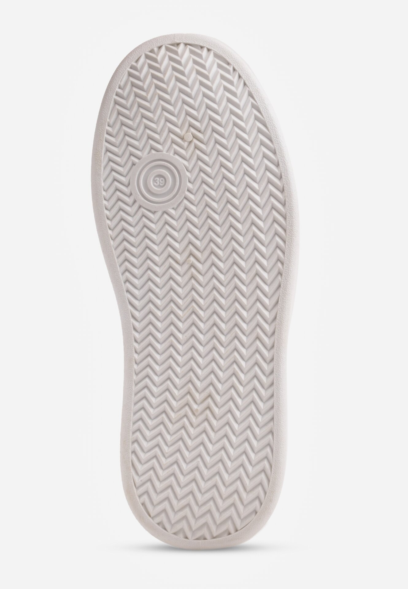 Biało-Srebrne Sneakersy VICES na Grubej Podeszwie z Przeszyciami i Tłoczeniem Berolle