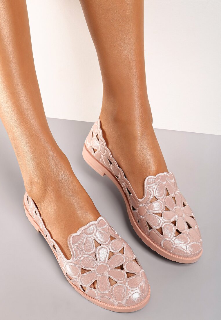 Mocasini Culoarea șampaniei