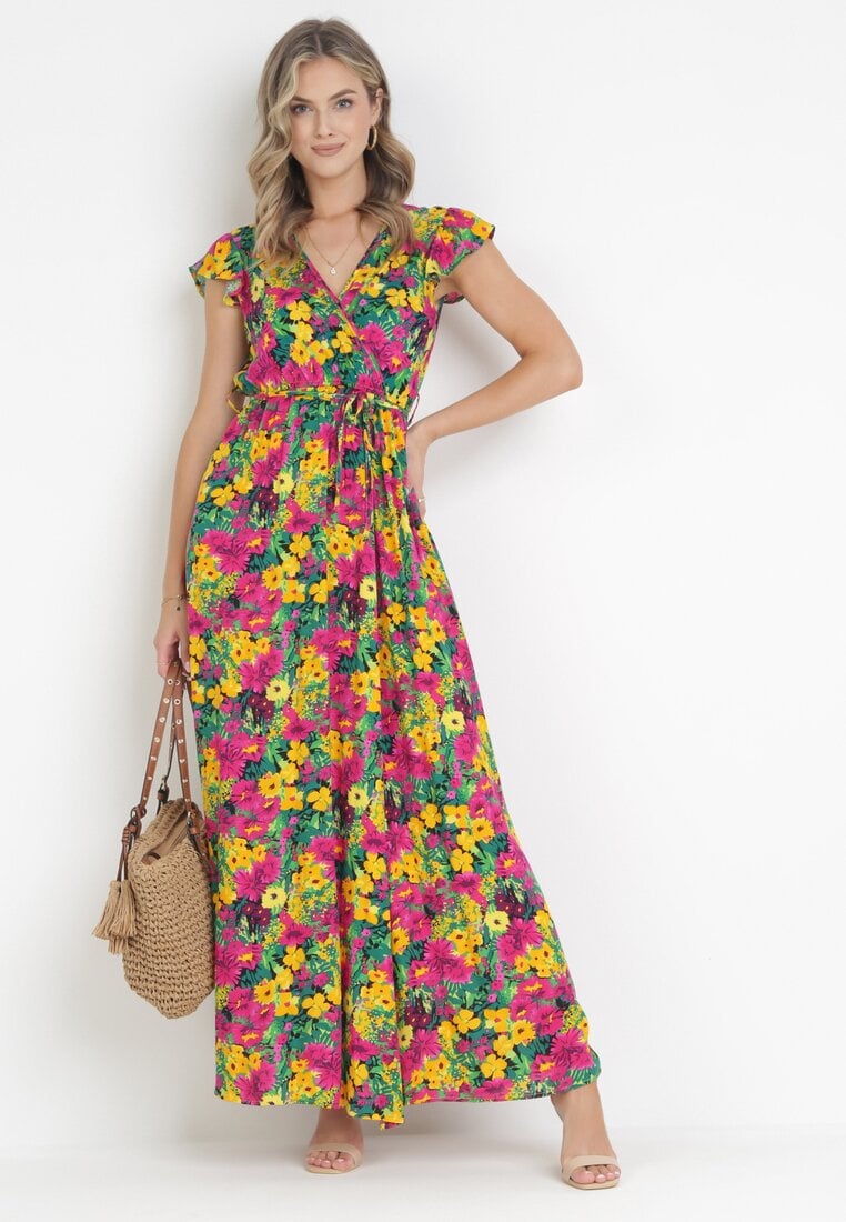 Rochie Galbenă-Roz Oceshi