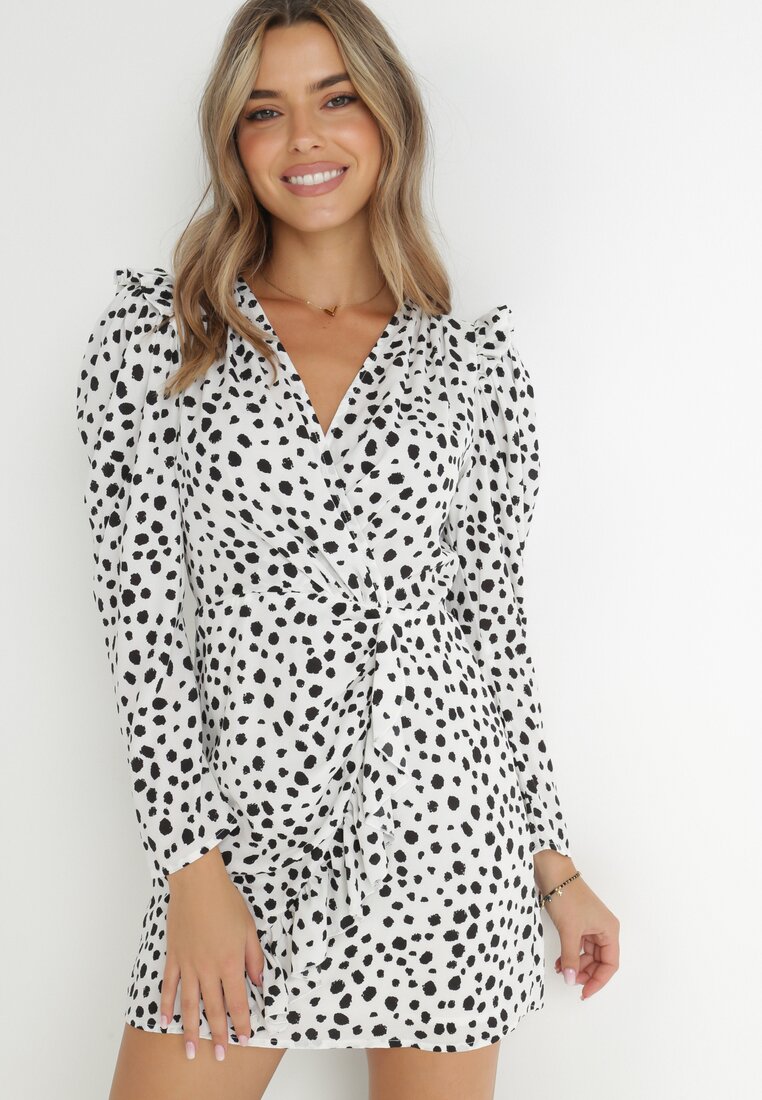 Rochie Albă cu negru