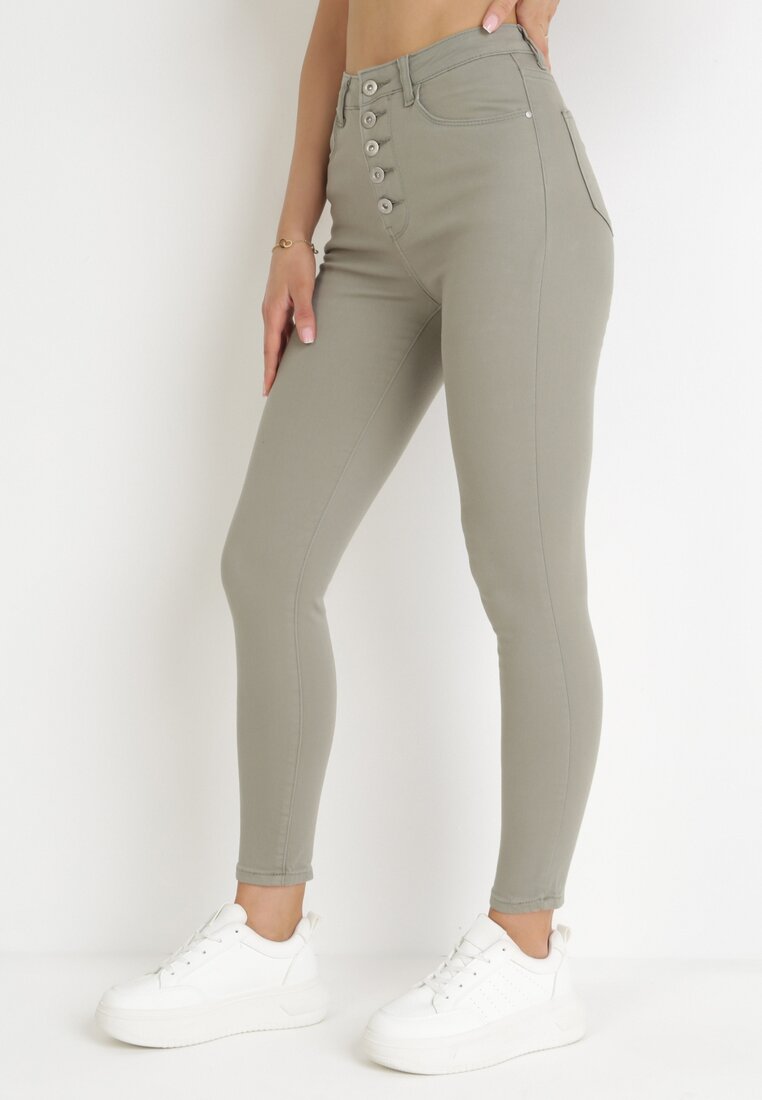 Pantaloni Verde închis Skinny Kyllienne