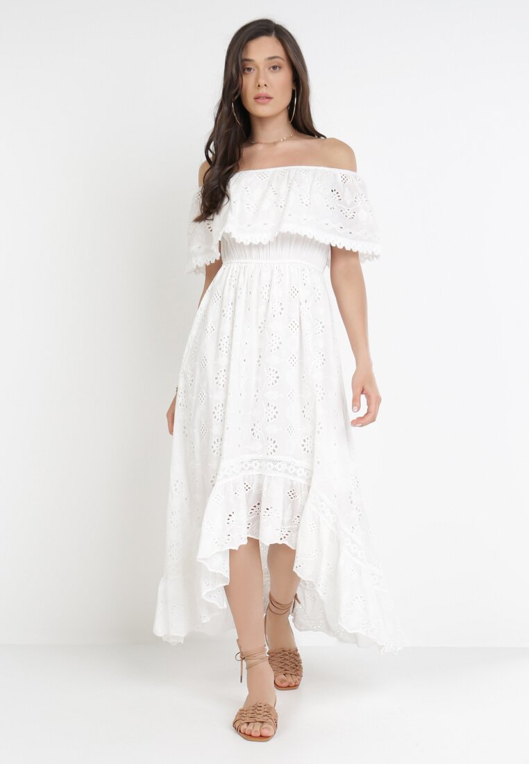 Biała Sukienka Acsephia