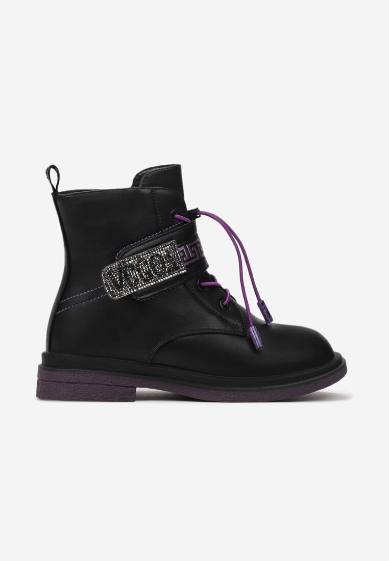 Botine Negru-Violet Diomeope