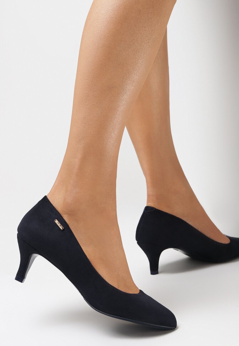 Pantofi cu toc Bleumarin