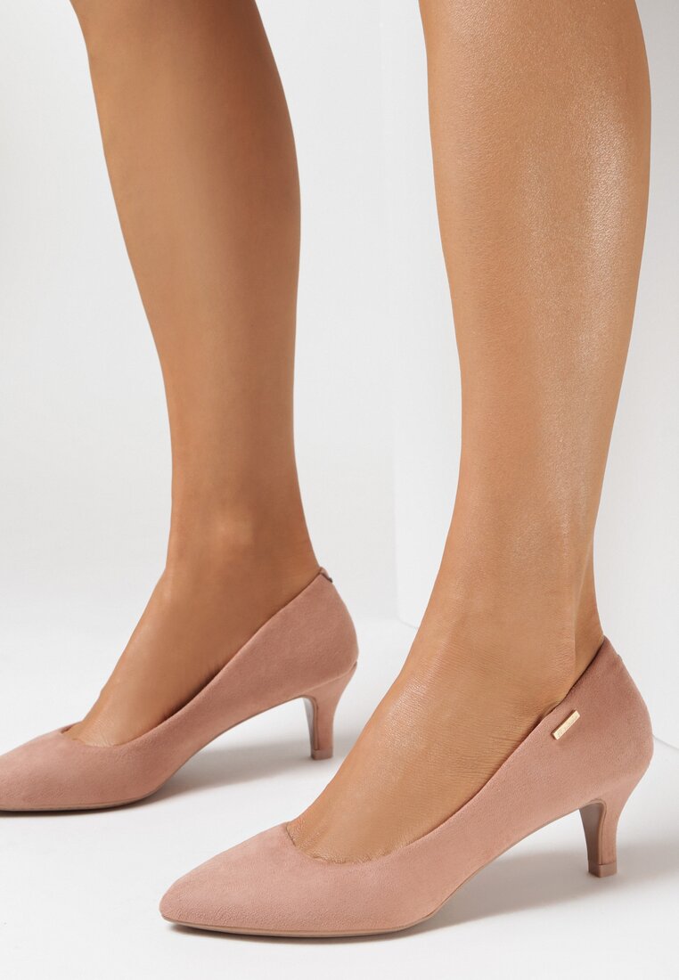 Pantofi cu toc Roz