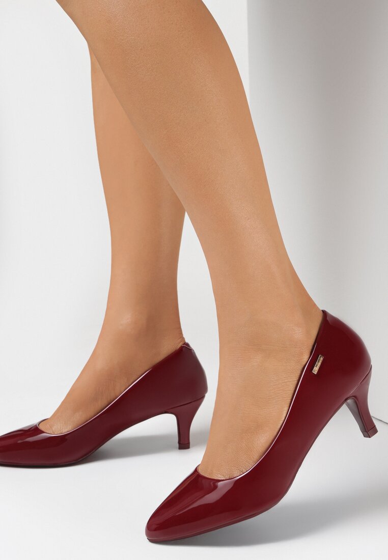 Pantofi cu toc Bordo