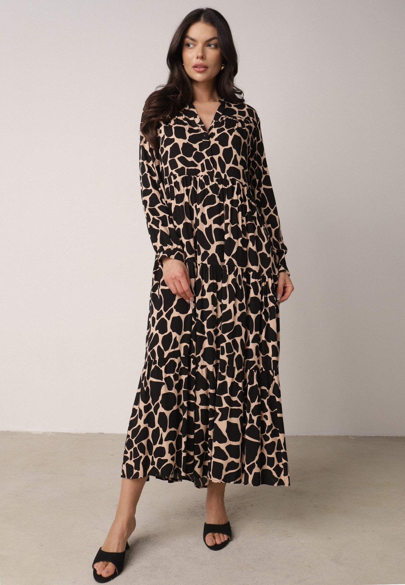 Rochie Negru-Bej Argope